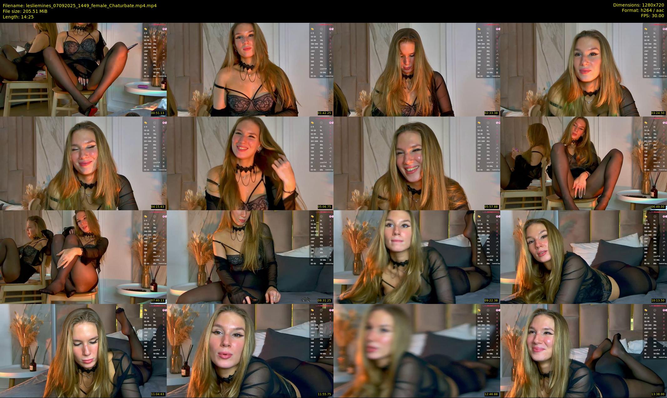 lesliemines — 15 minute Chaturbate female cam show recording, 720p, Sep 7, 2025