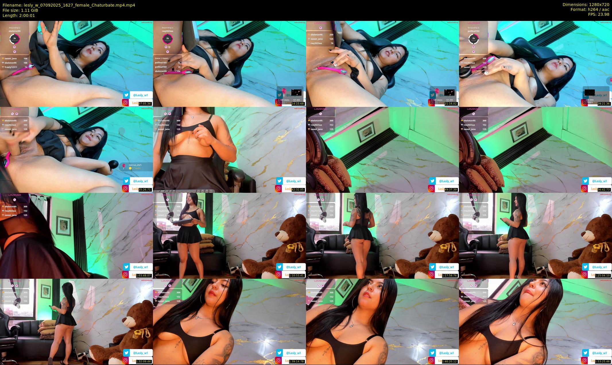 lesly_w — 121 minute Chaturbate female cam show recording, 720p, Sep 7, 2025