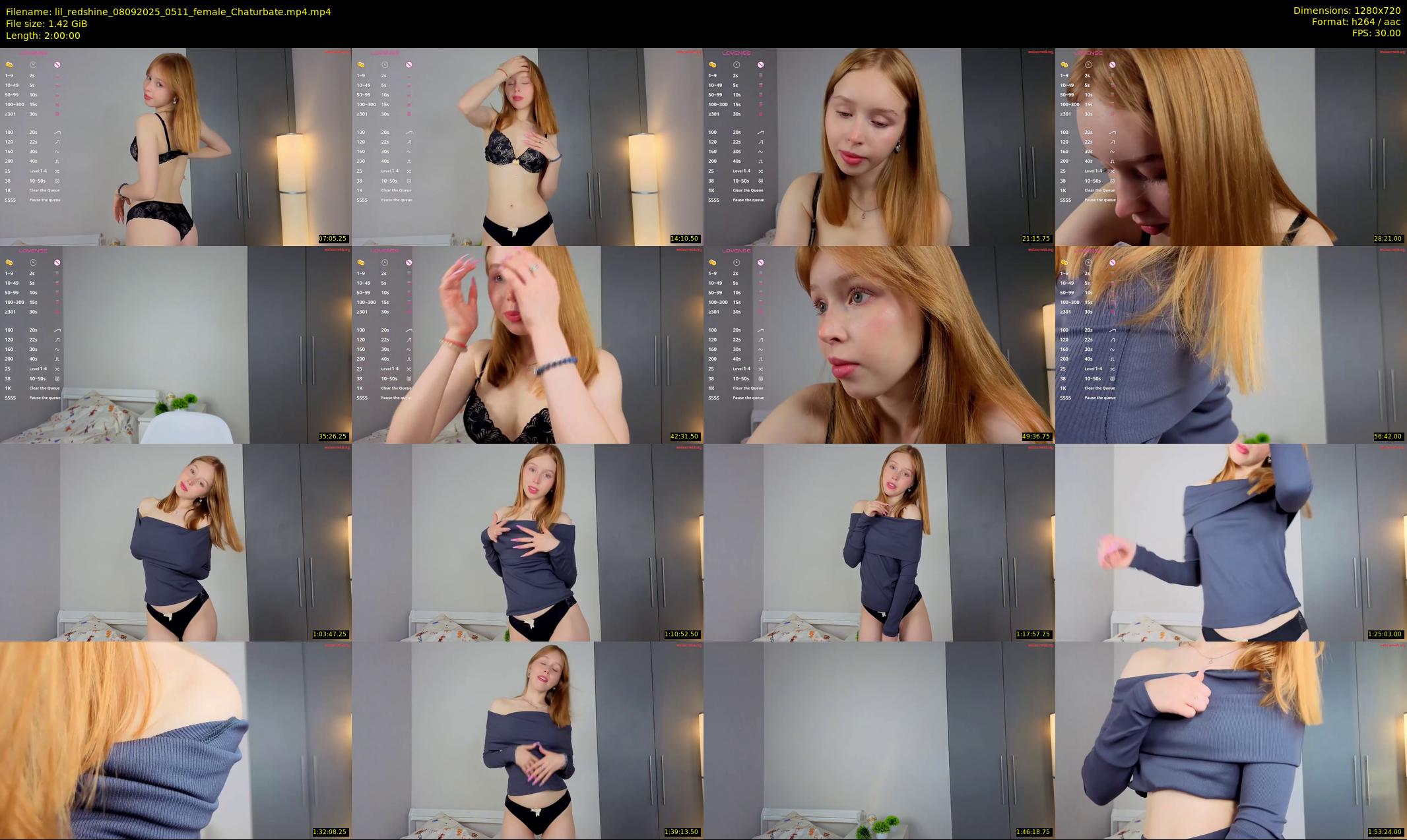 lil_redshine — 120 minute Chaturbate female cam show recording, 720p, Sep 8, 2025