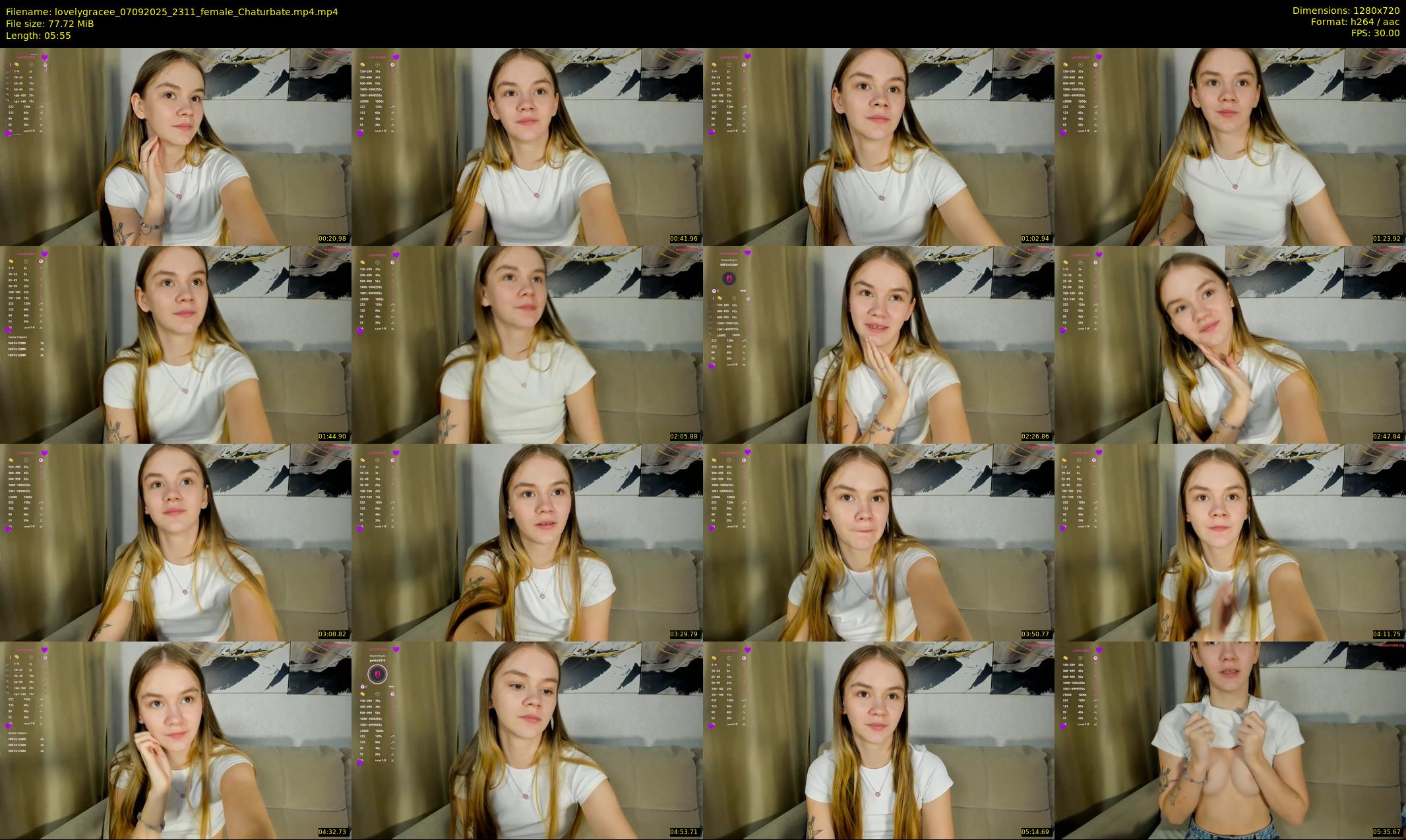 lovelygracee — 6 minute Chaturbate female cam show recording, 720p, Sep 7, 2025