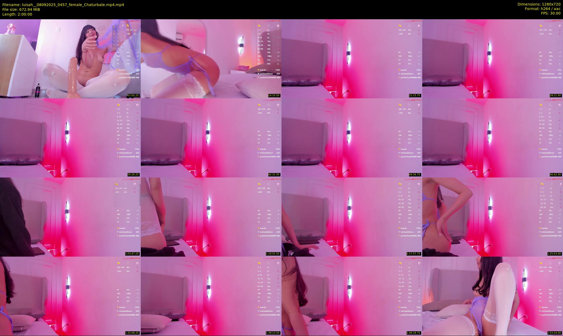luisah_ — 120 minute Chaturbate female cam show recording, 720p, Sep 8, 2025