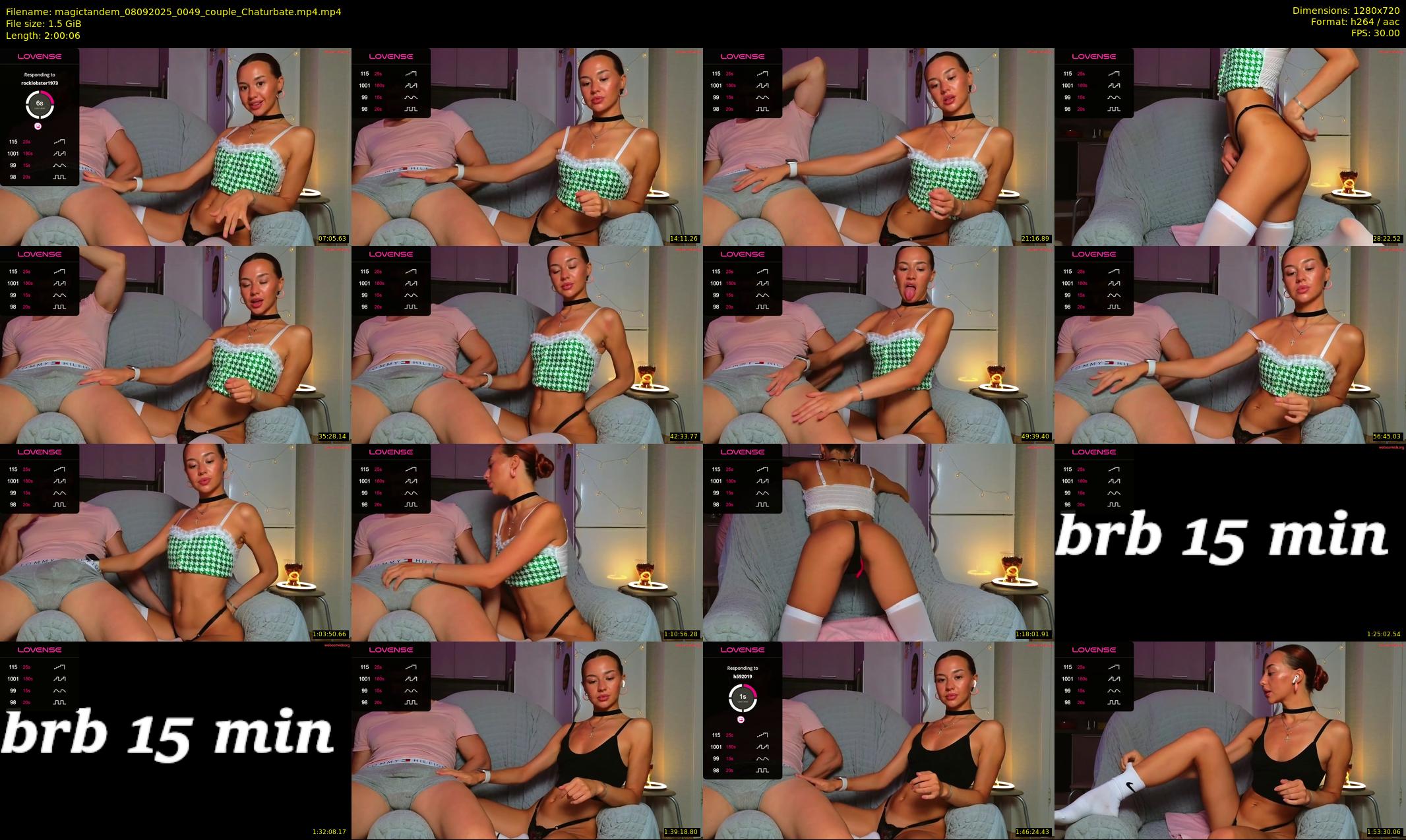 magictandem — 121 minute Chaturbate couple cam show recording, 720p, Sep 8, 2025