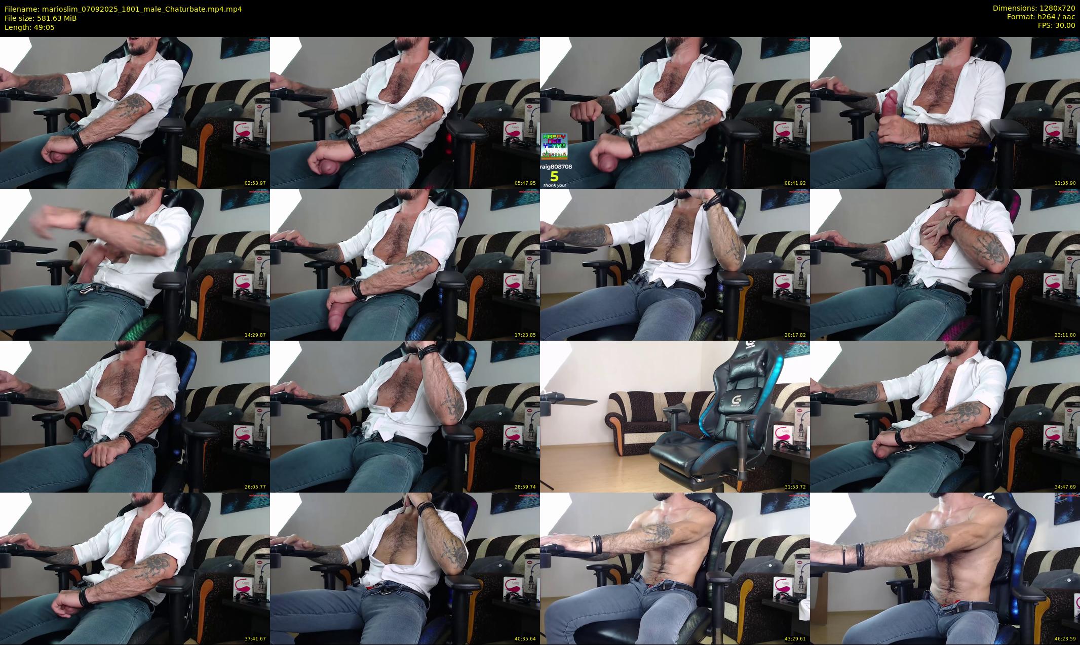 marioslim — 50 minute Chaturbate male cam show recording, 720p, Sep 7, 2025