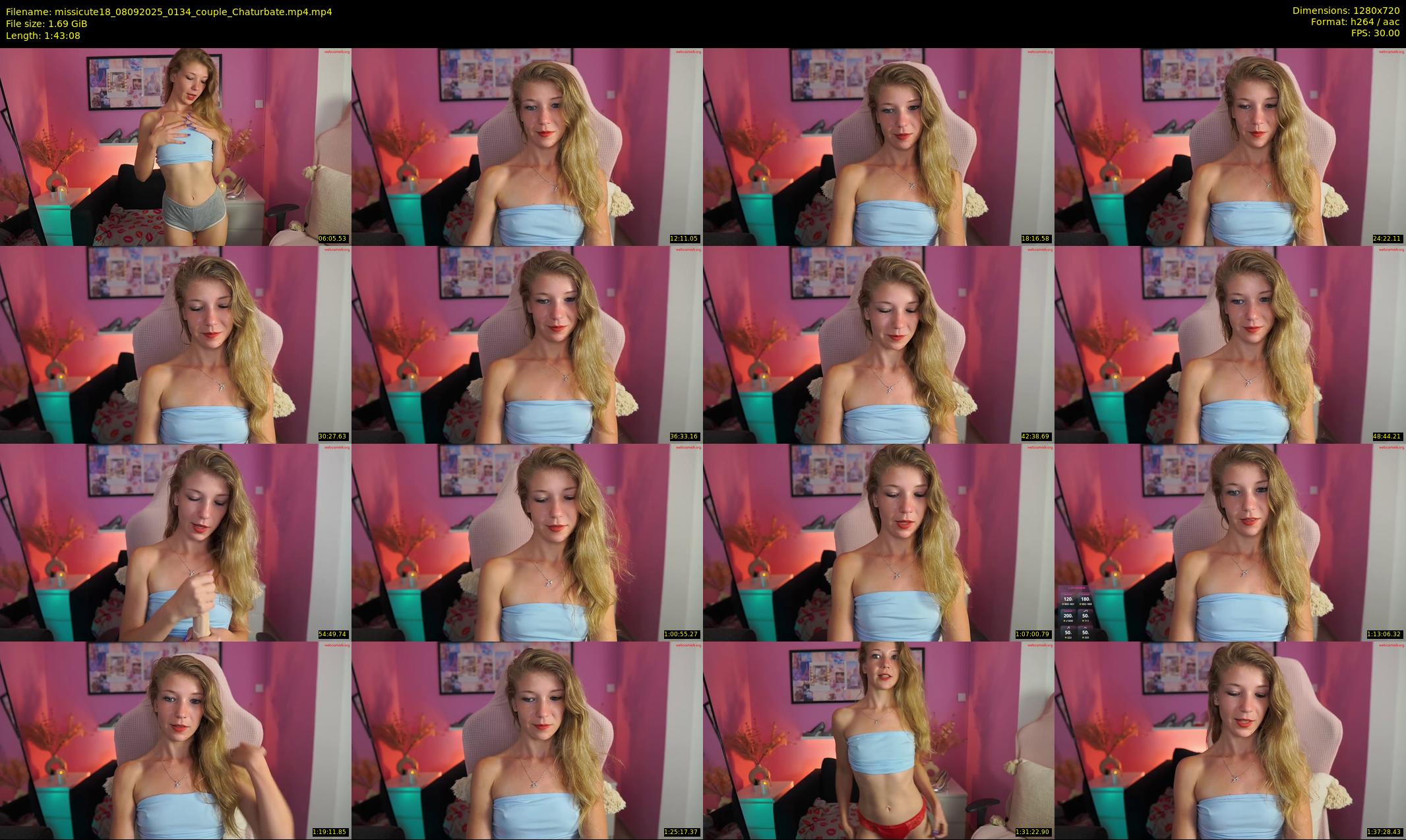 missicute18 — 104 minute Chaturbate female cam show recording, 720p, Sep 8, 2025