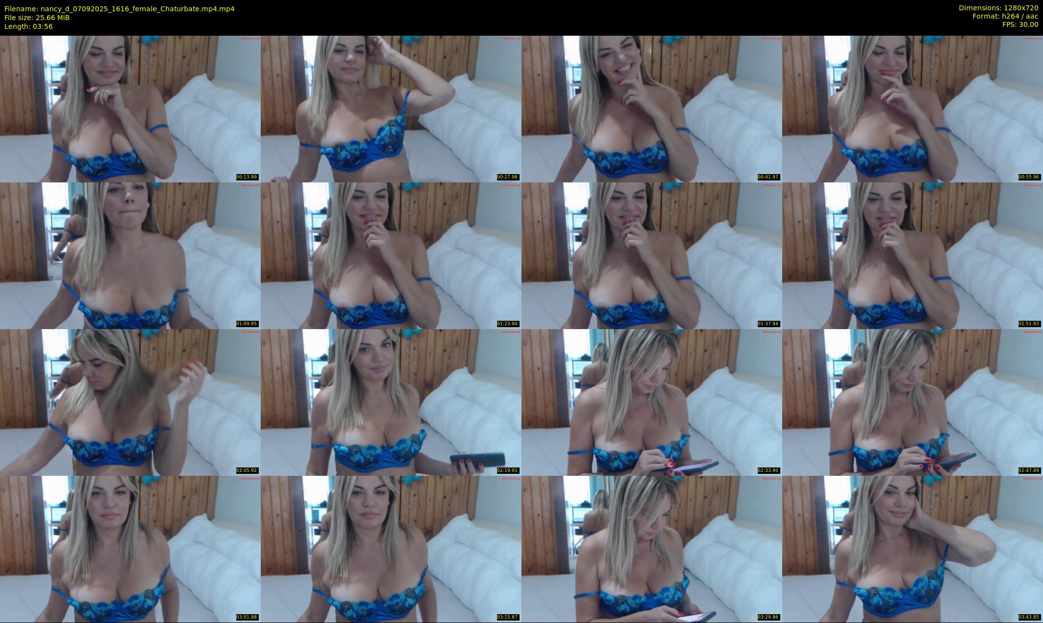 nancy_d — 4 minute Chaturbate female cam show recording, 720p, Sep 7, 2025