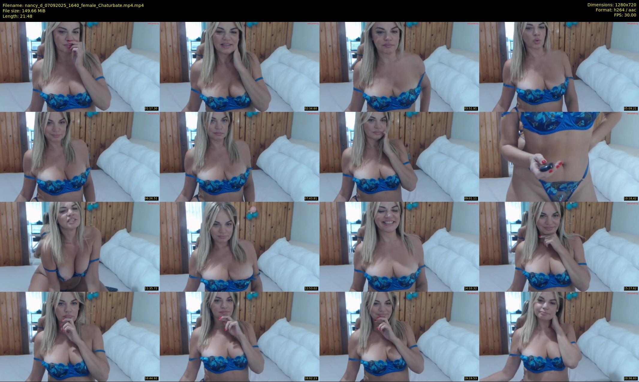 nancy_d — 22 minute Chaturbate female cam show recording, 720p, Sep 7, 2025