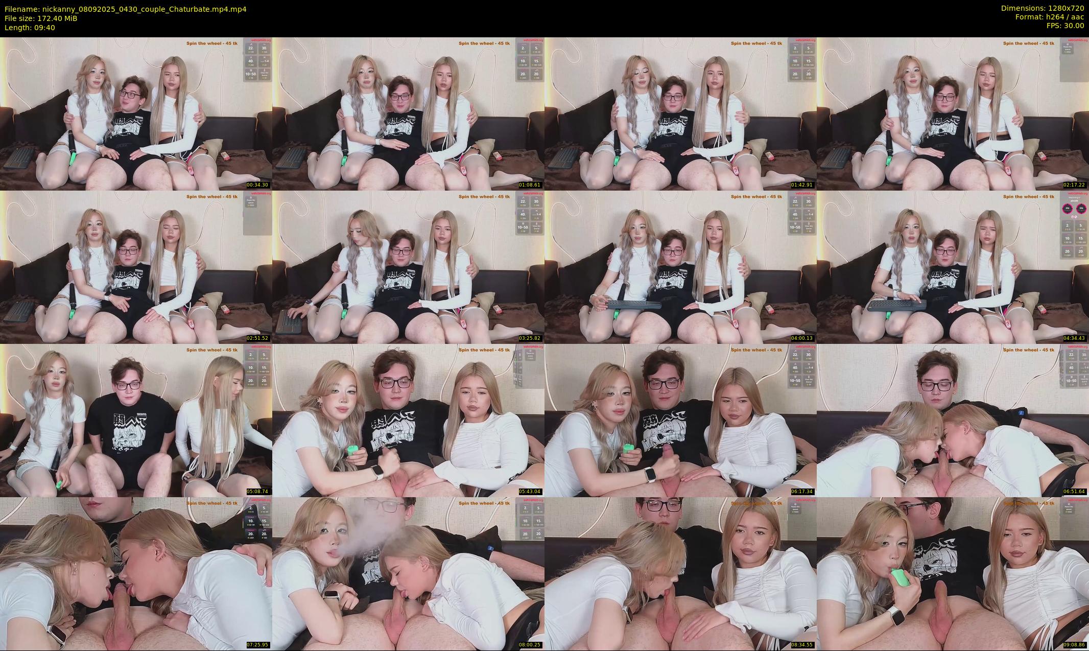nickanny — 10 minute Chaturbate couple cam show recording, 720p, Sep 8, 2025