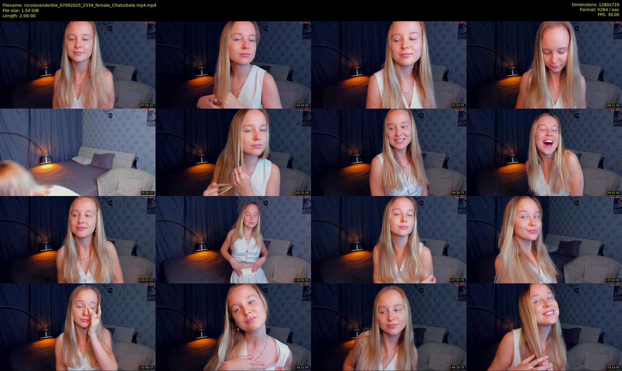 nicolavanderbie — 120 minute Chaturbate female cam show recording, 720p, Sep 7, 2025