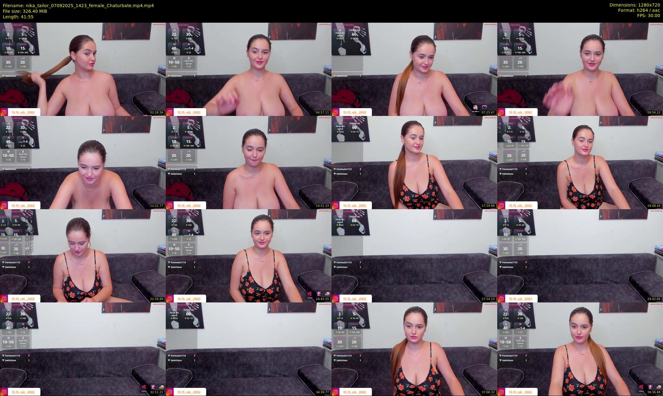 nika_tailor — 42 minute Chaturbate female cam show recording, 720p, Sep 7, 2025