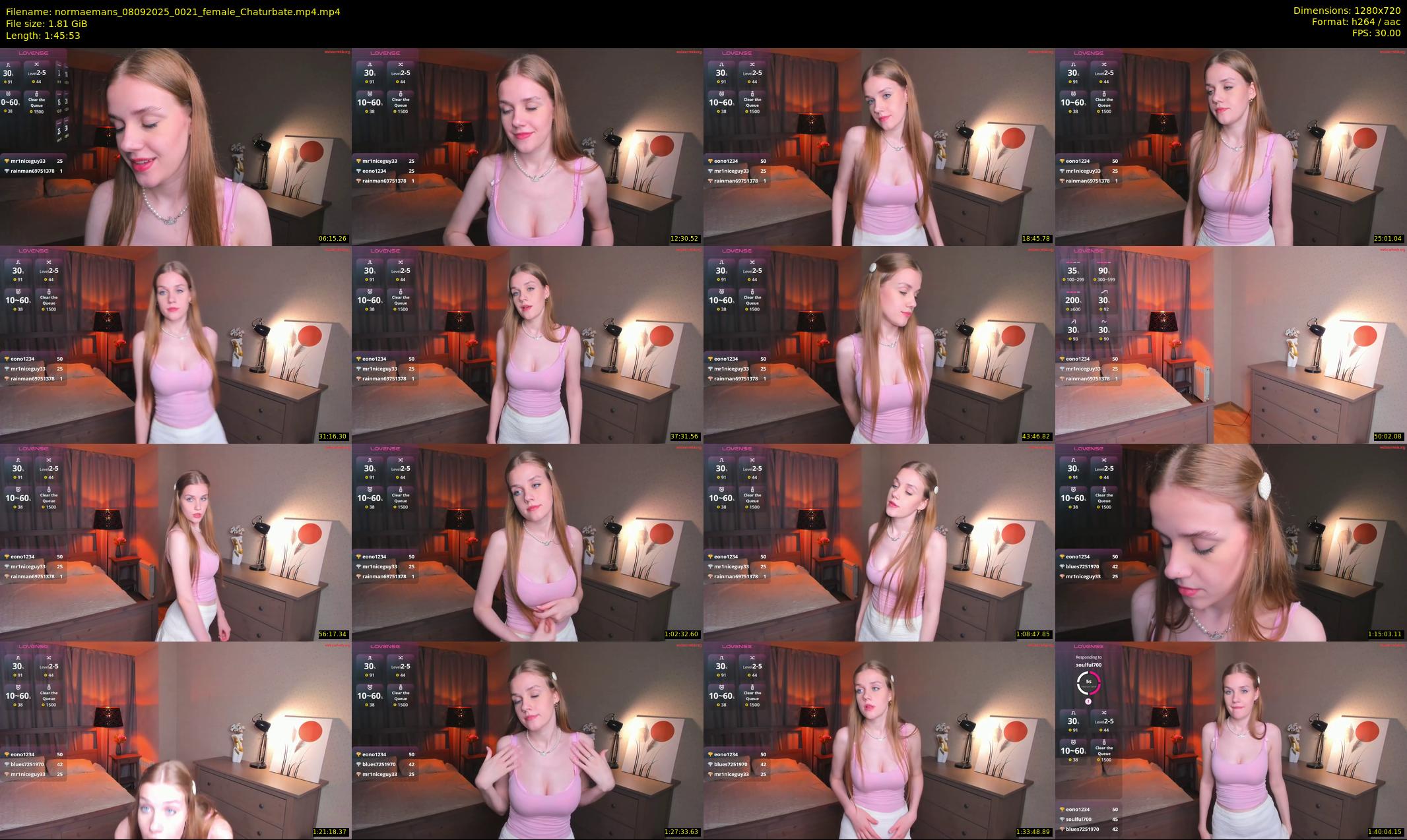 normaemans — 106 minute Chaturbate female cam show recording, 720p, Sep 8, 2025