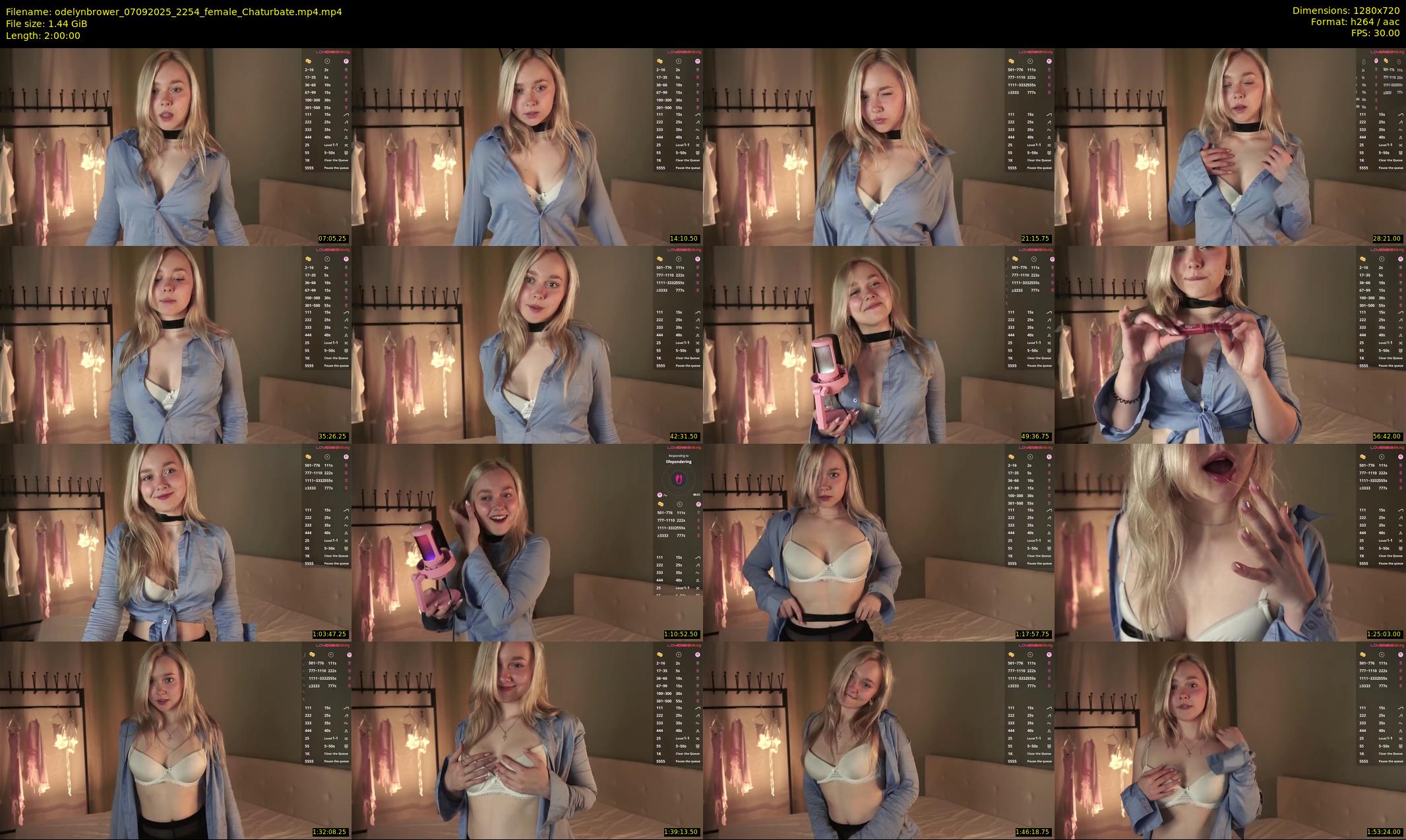 odelynbrower — 120 minute Chaturbate female cam show recording, 720p, Sep 7, 2025