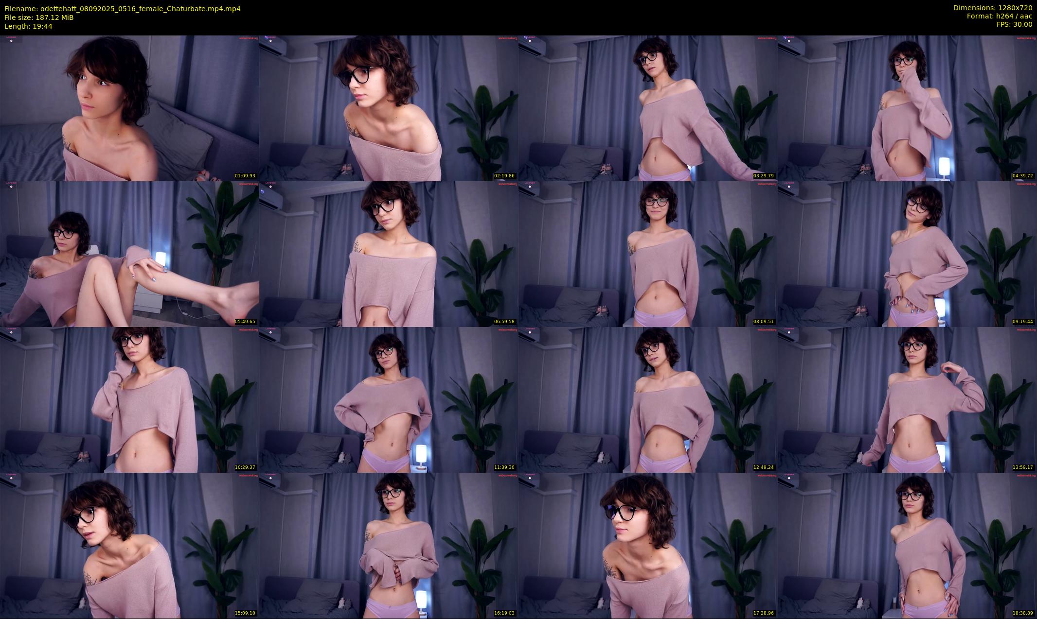 odettehatt — 20 minute Chaturbate female cam show recording, 720p, Sep 8, 2025