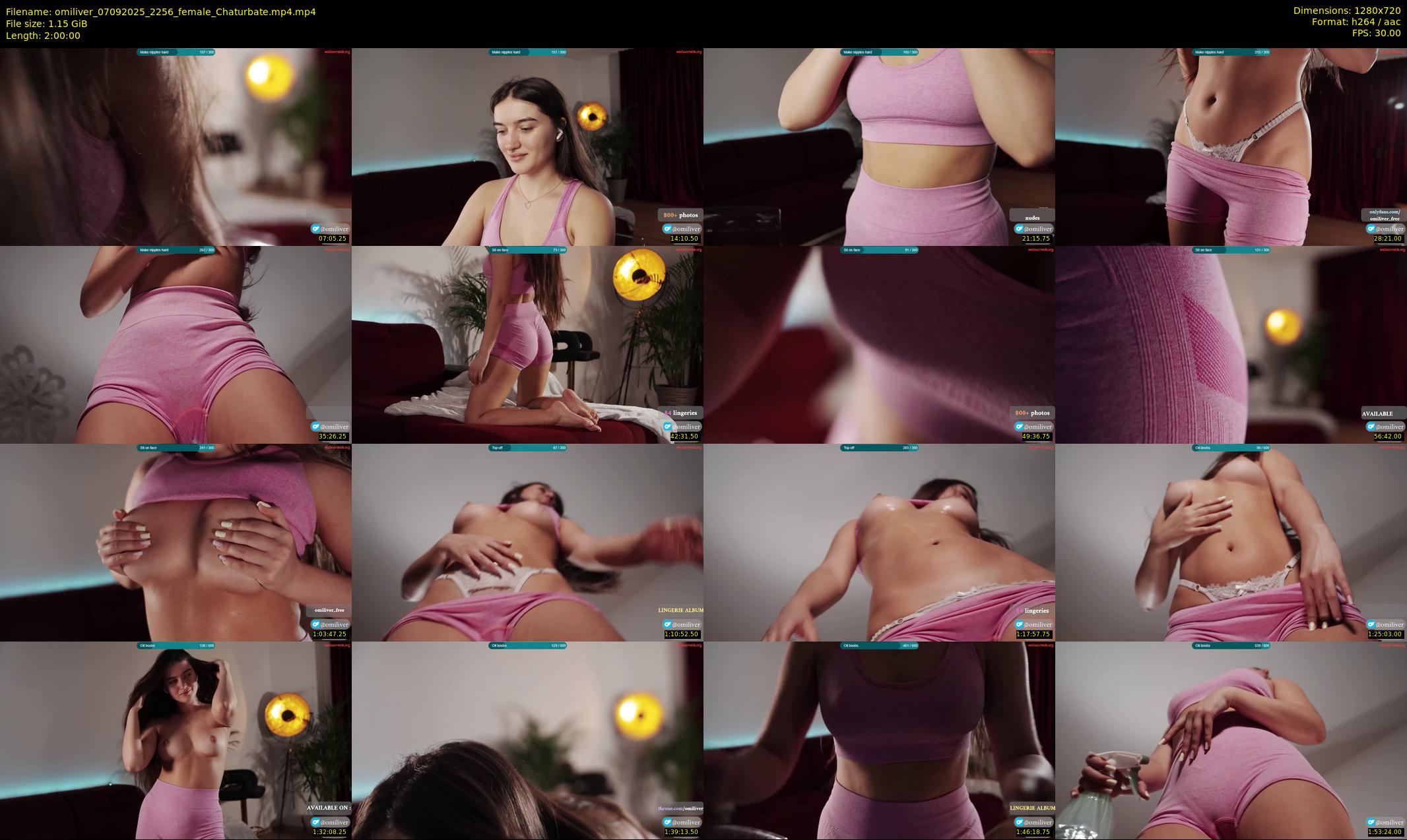 omiliver — 120 minute Chaturbate female cam show recording, 720p, Sep 7, 2025