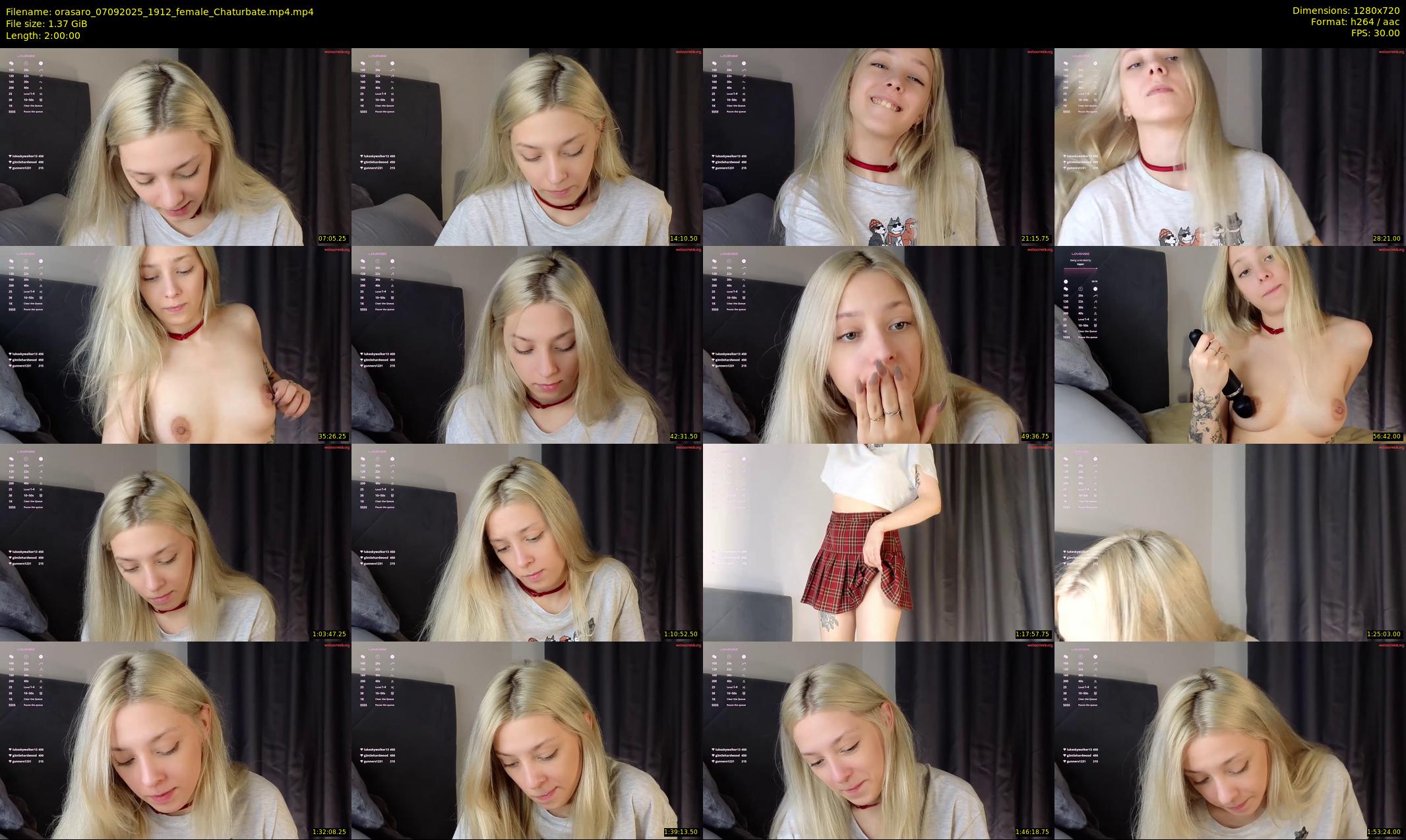 orasaro — 120 minute Chaturbate female cam show recording, 720p, Sep 7, 2025