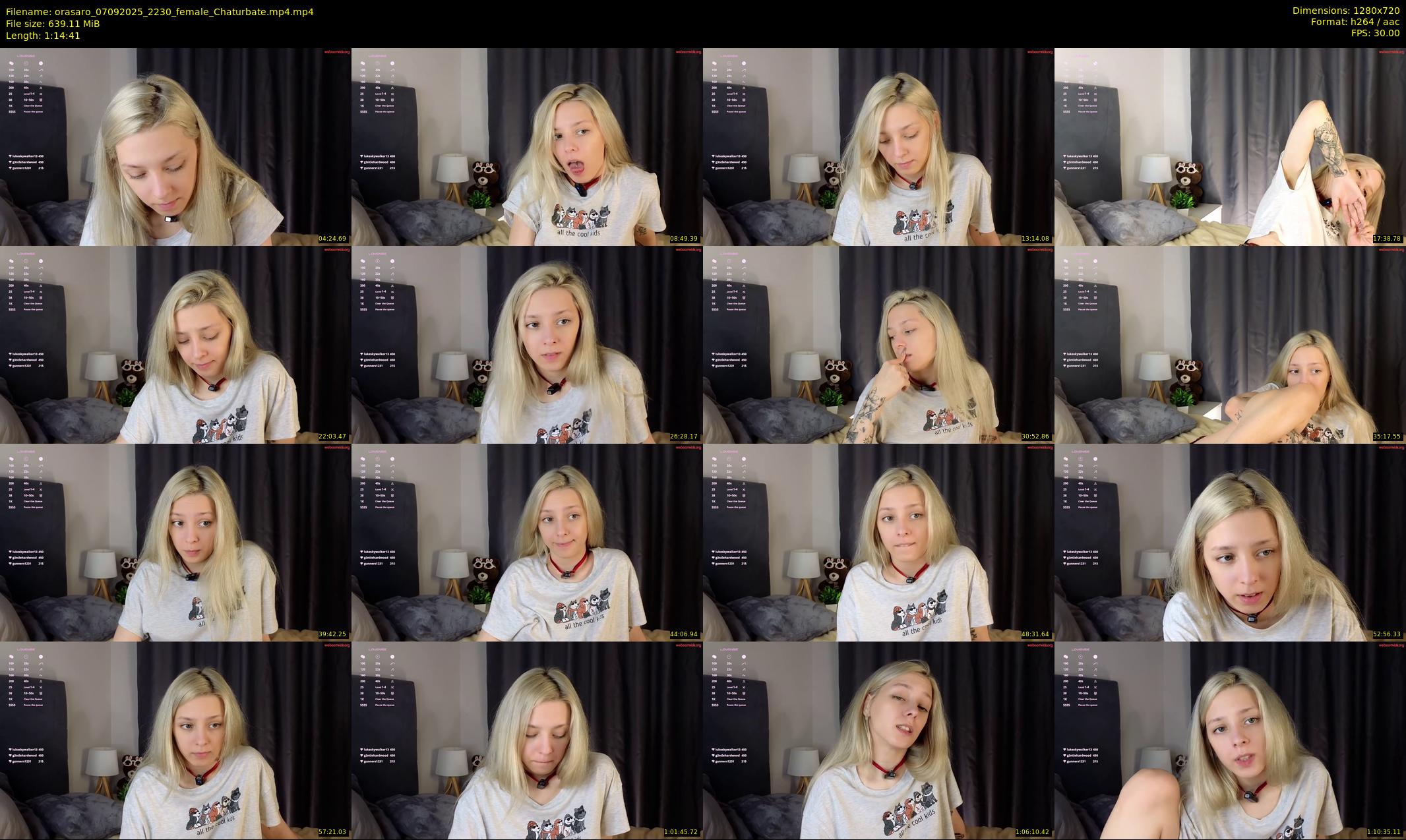 orasaro — 75 minute Chaturbate female cam show recording, 720p, Sep 7, 2025