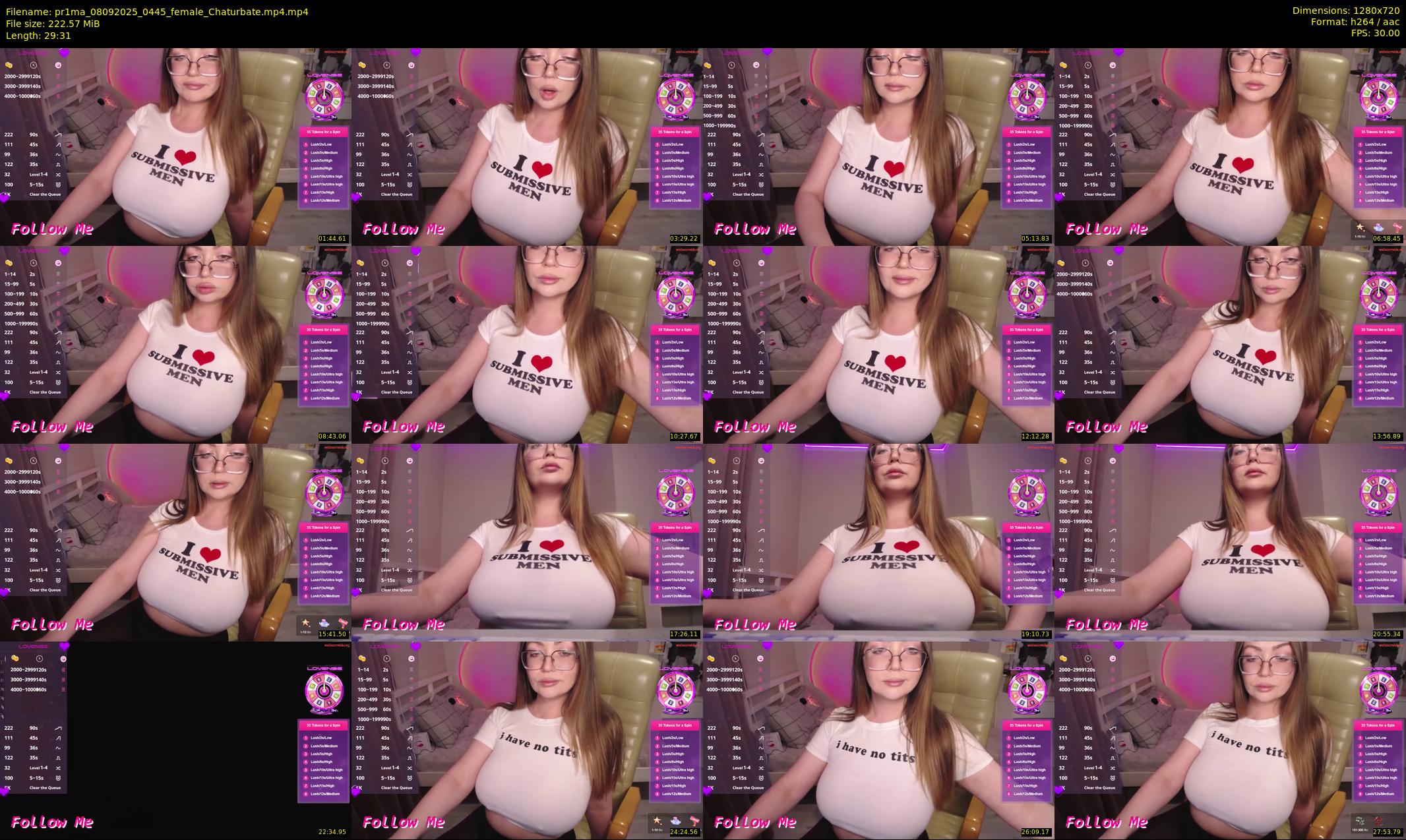 pr1ma — 30 minute Chaturbate female cam show recording, 720p, Sep 8, 2025