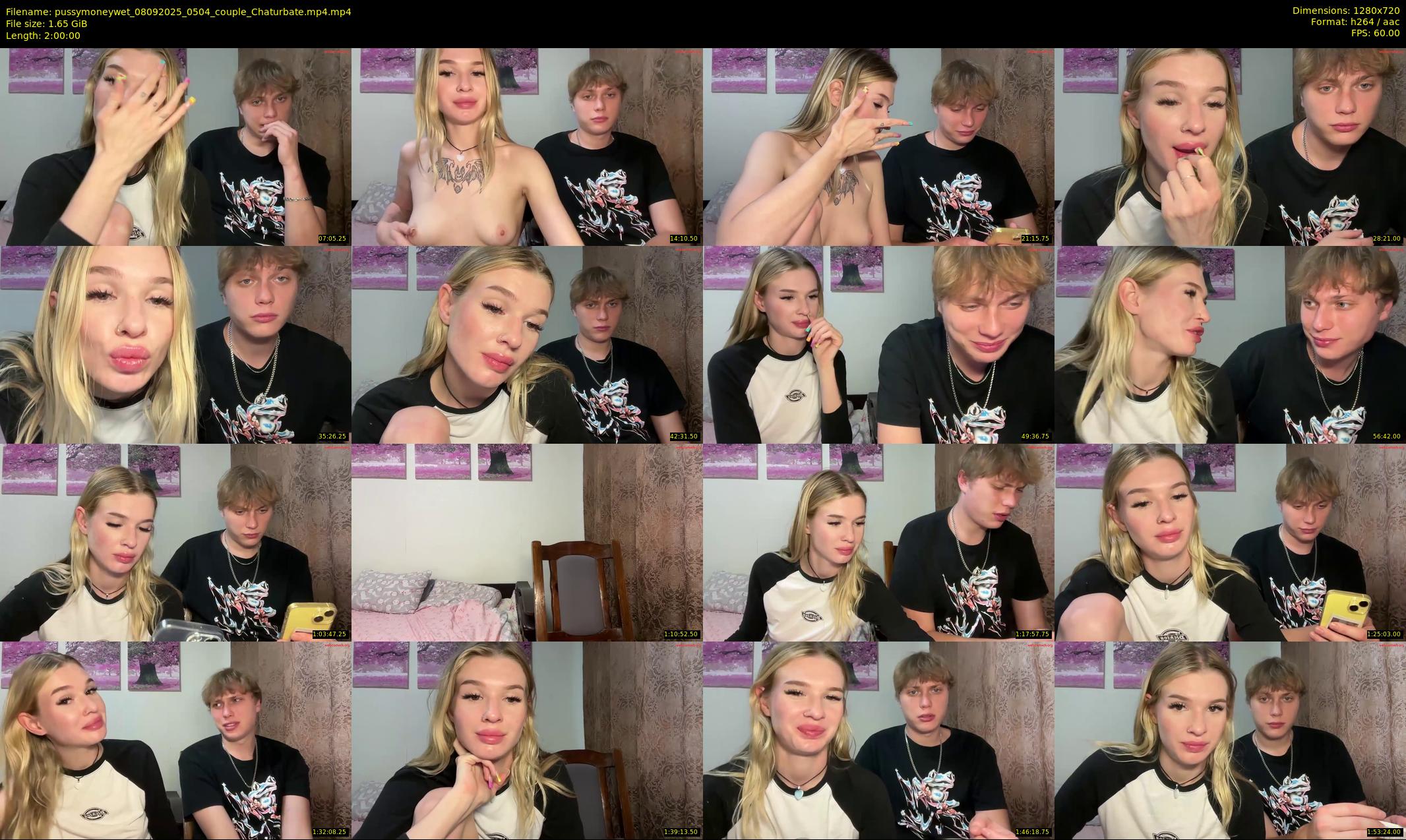 pussymoneywet — 120 minute Chaturbate couple cam show recording, 720p, Sep 8, 2025