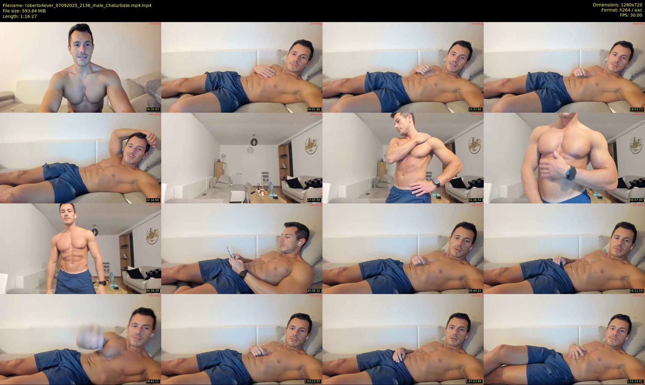 roberto4ever — 77 minute Chaturbate male cam show recording, 720p, Sep 7, 2025