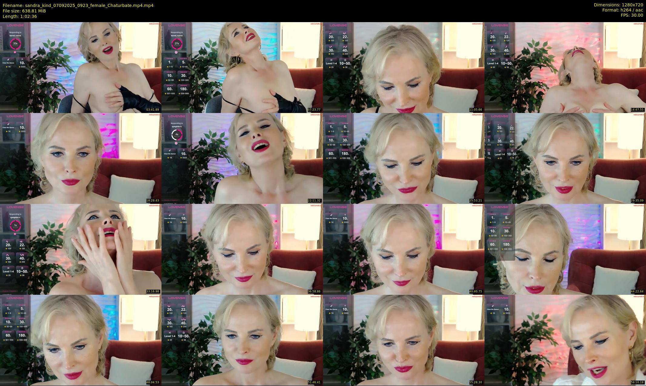 sandra_kind — 63 minute Chaturbate female cam show recording, 720p, Sep 7, 2025