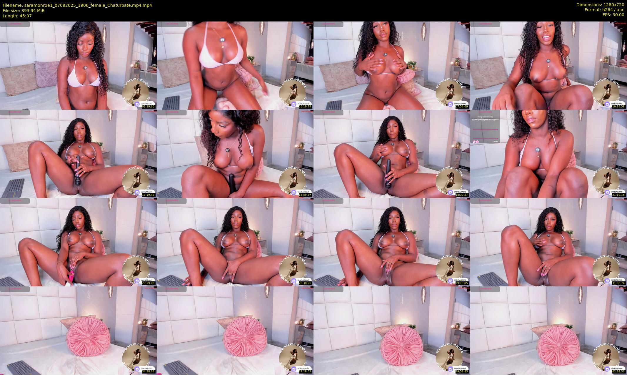 saramonroe1 — 46 minute Chaturbate female cam show recording, 720p, Sep 7, 2025