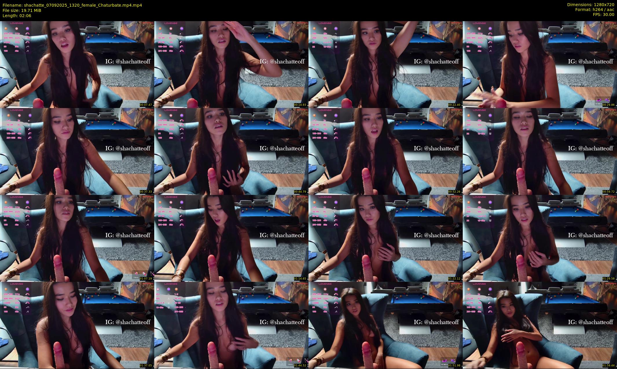 shachatte — 3 minute Chaturbate couple cam show recording, 720p, Sep 7, 2025