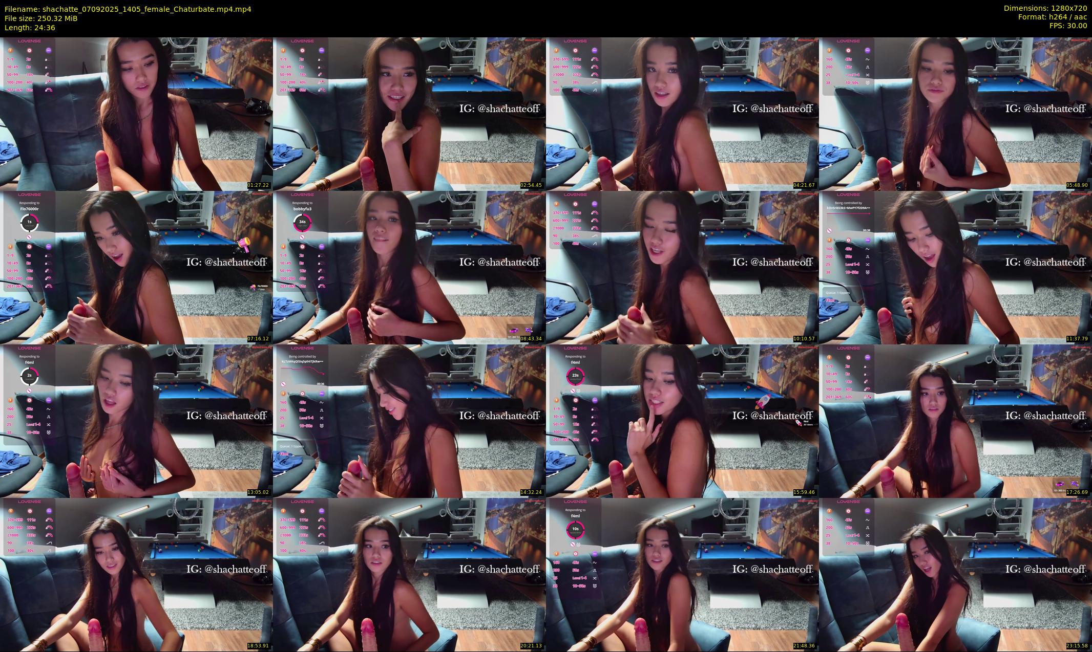 shachatte — 25 minute Chaturbate couple cam show recording, 720p, Sep 7, 2025