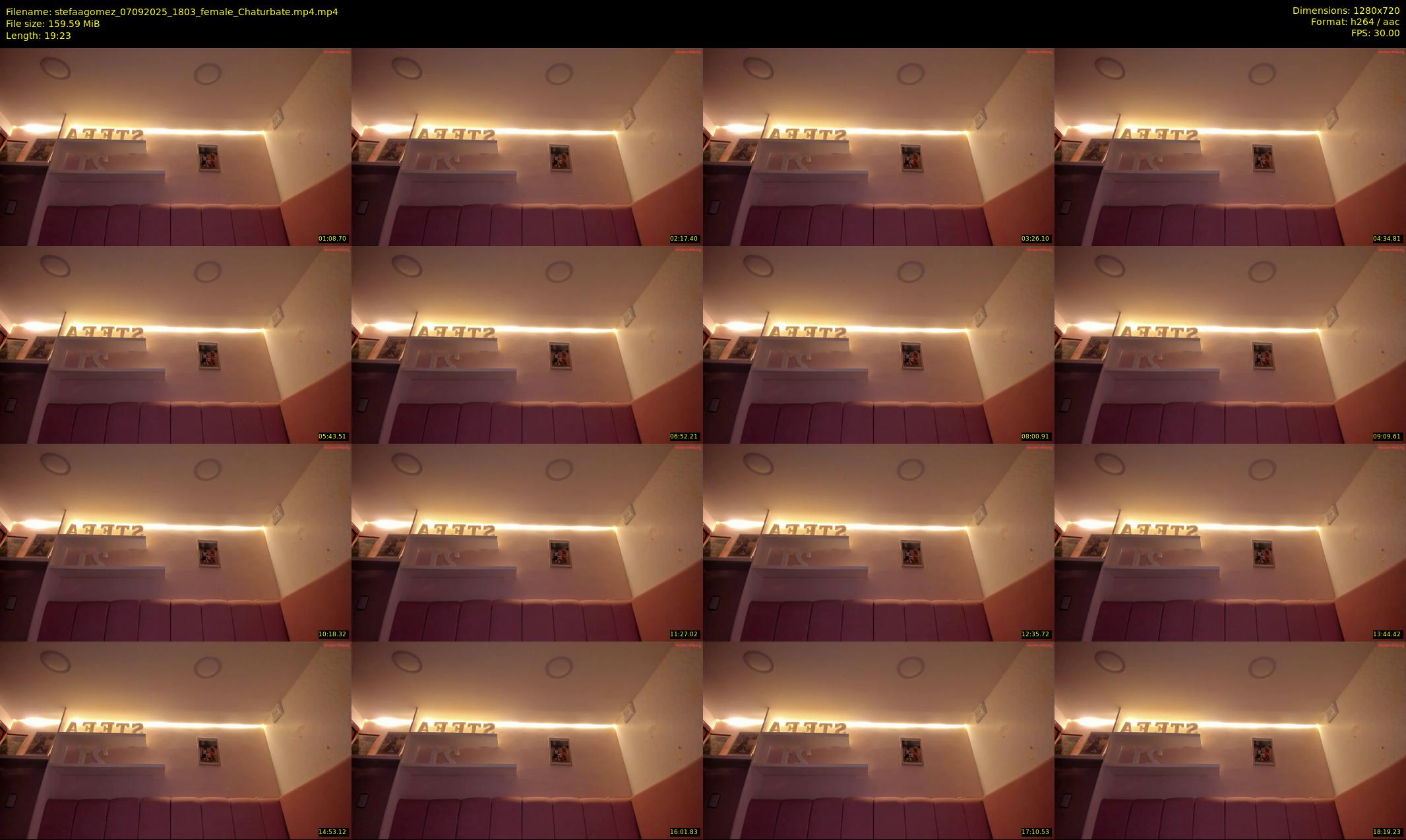 stefaagomez — 20 minute Chaturbate female cam show recording, 720p, Sep 7, 2025