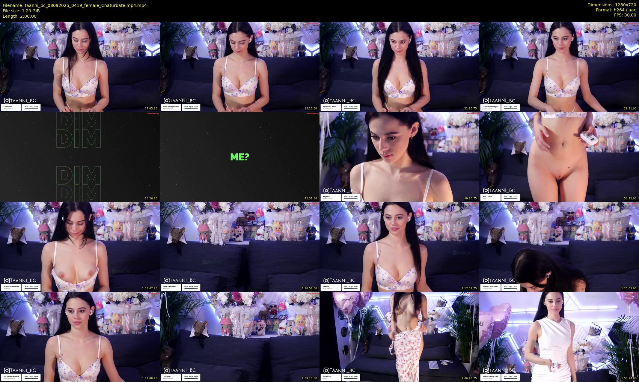 taanni_bc — 120 minute Chaturbate female cam show recording, 720p, Sep 8, 2025
