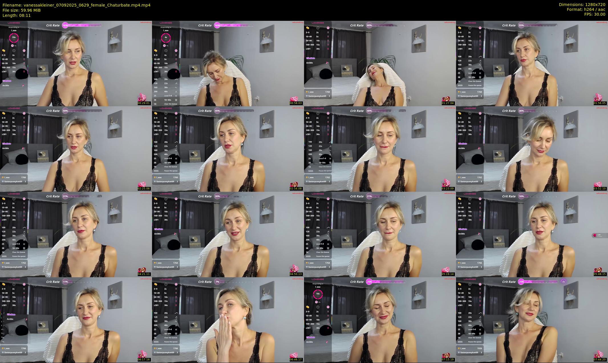 vanessakleiner — 9 minute Chaturbate female cam show recording, 720p, Sep 7, 2025