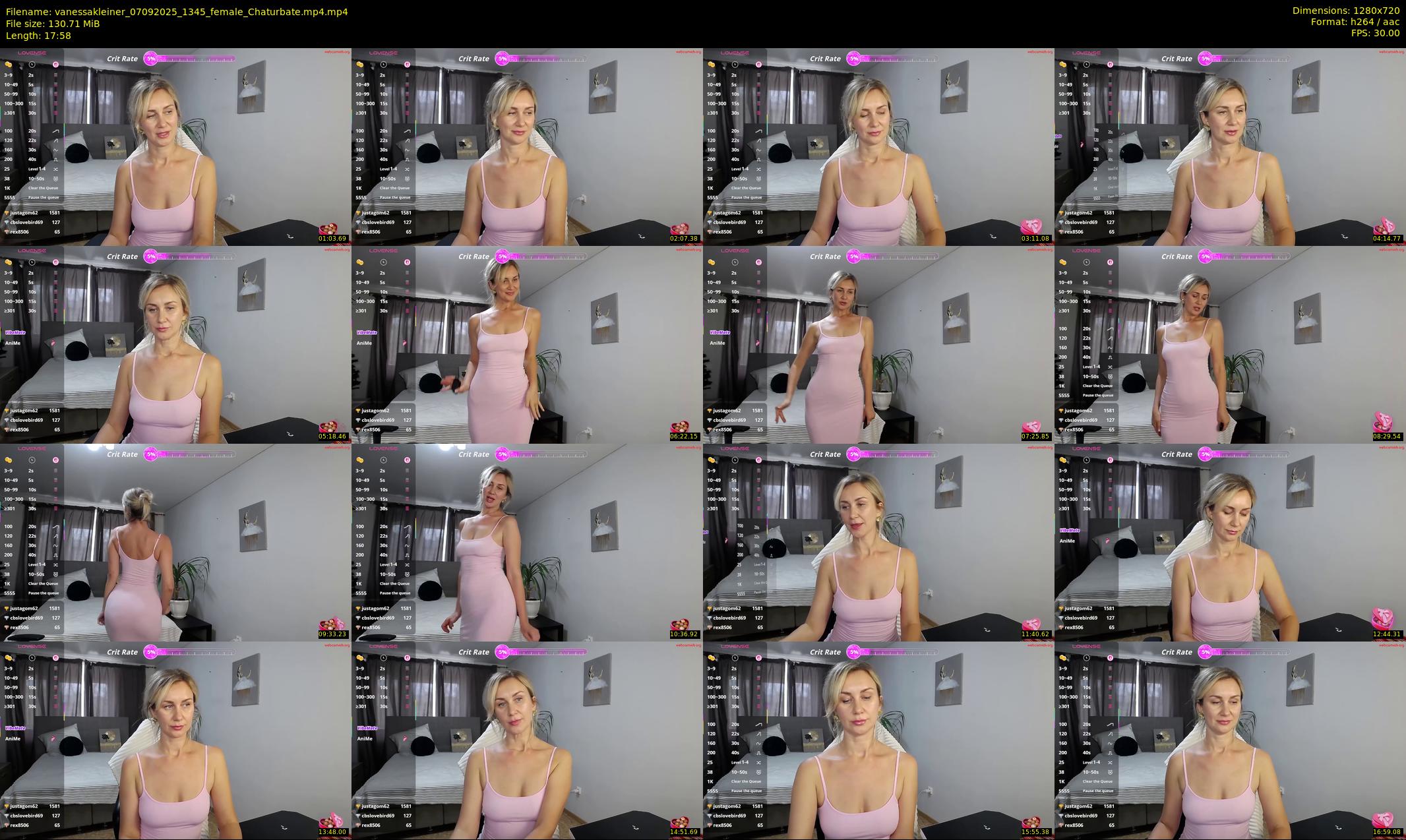vanessakleiner — 18 minute Chaturbate female cam show recording, 720p, Sep 7, 2025