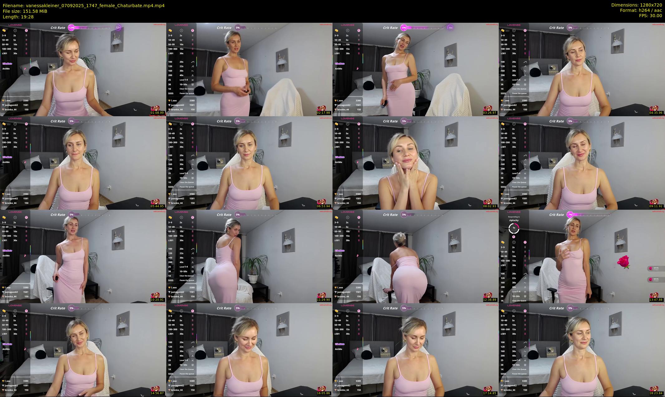 vanessakleiner — 20 minute Chaturbate female cam show recording, 720p, Sep 7, 2025