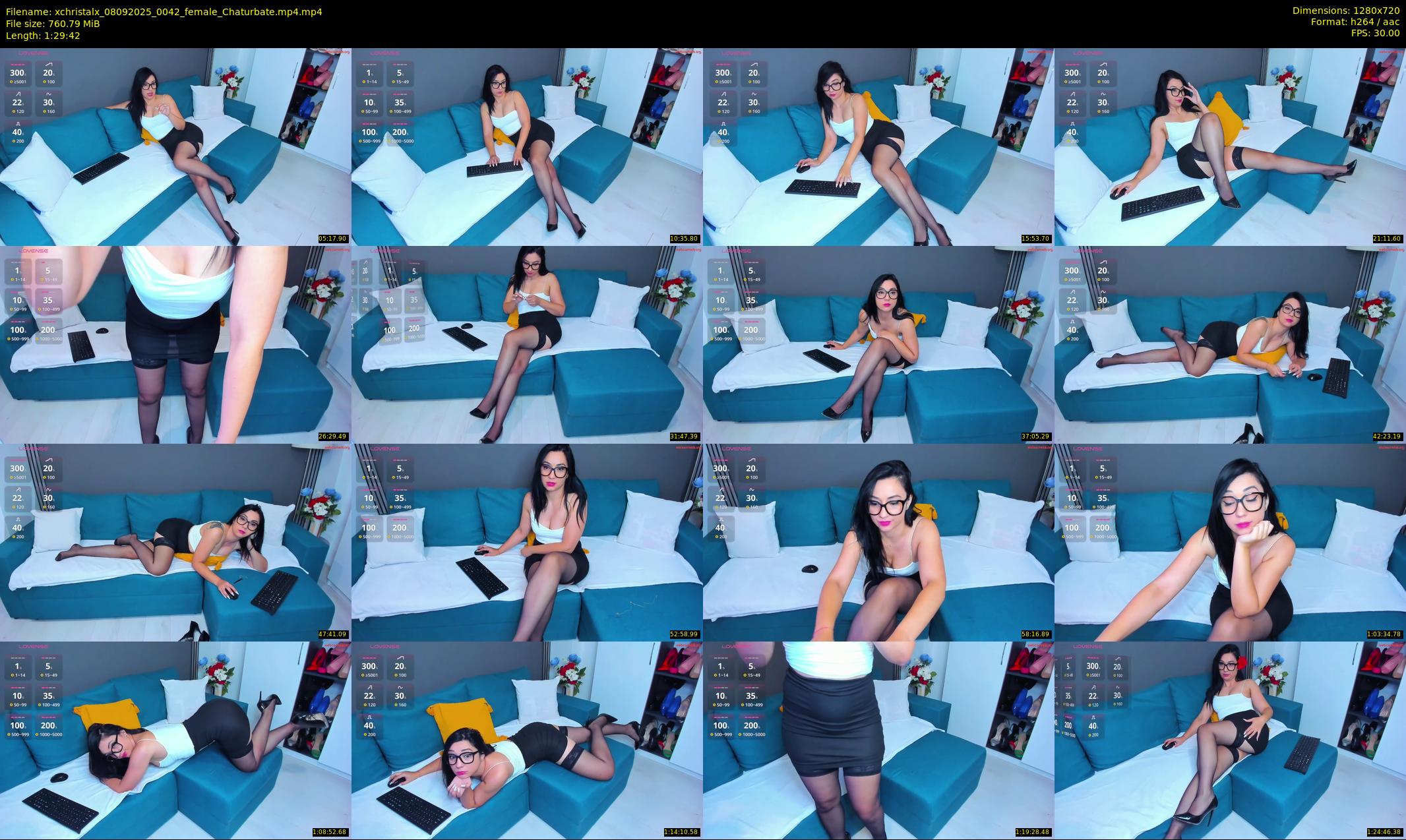 xchristalx — 90 minute Chaturbate female cam show recording, 720p, Sep 8, 2025