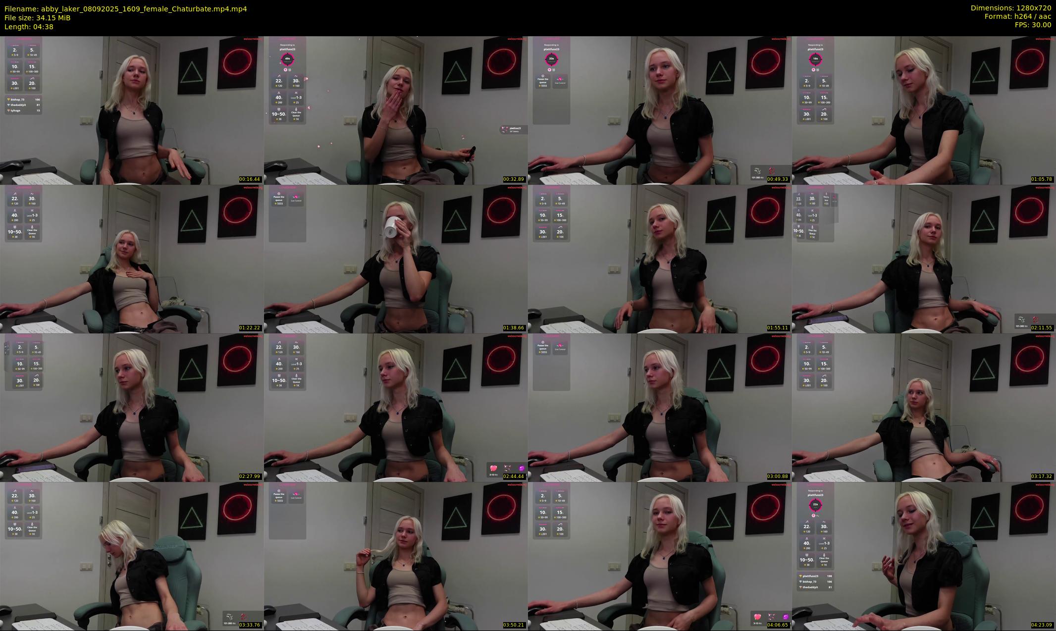 abby_laker — 5 minute Chaturbate female cam show recording, 720p, Sep 8, 2025
