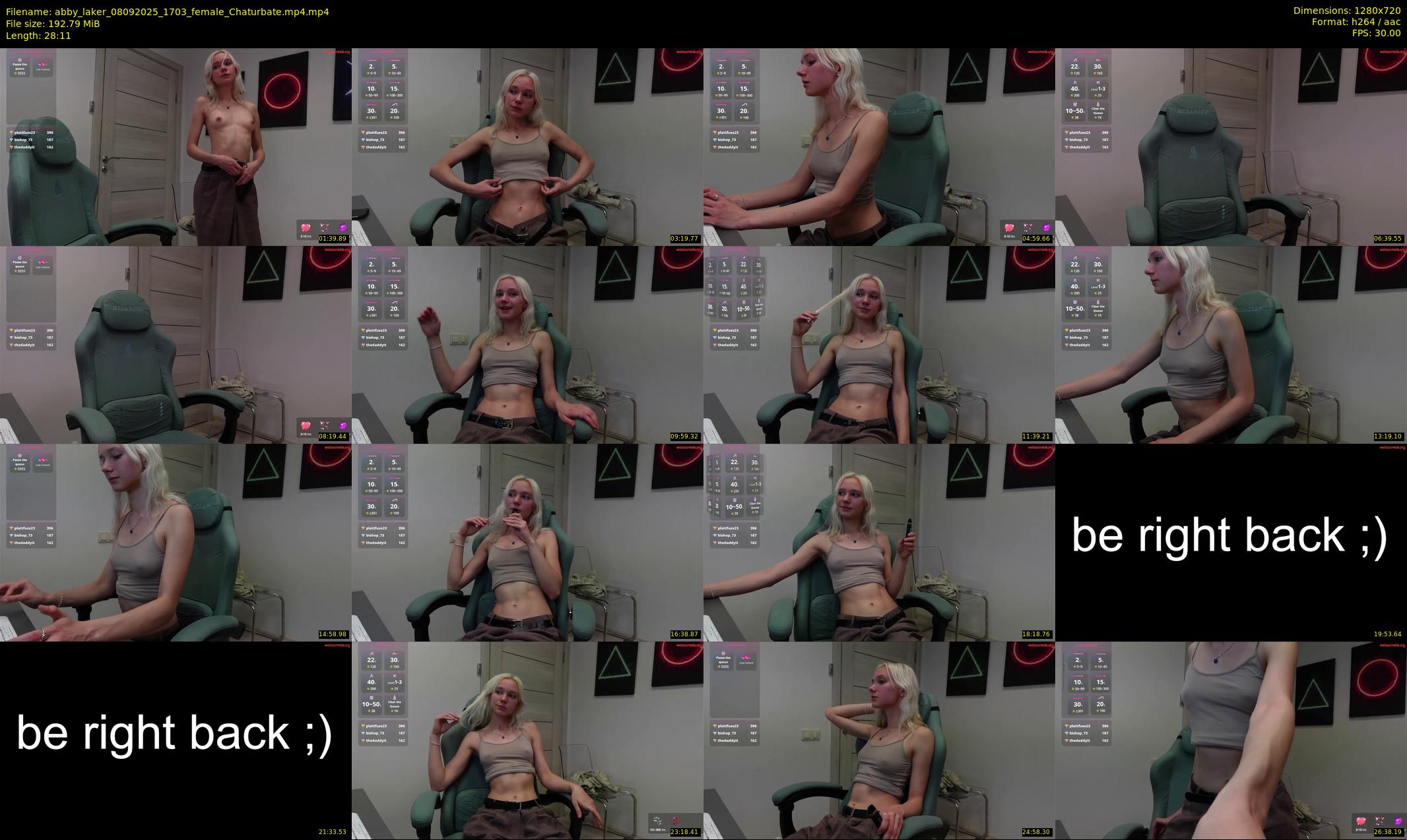 abby_laker — 29 minute Chaturbate female cam show recording, 720p, Sep 8, 2025