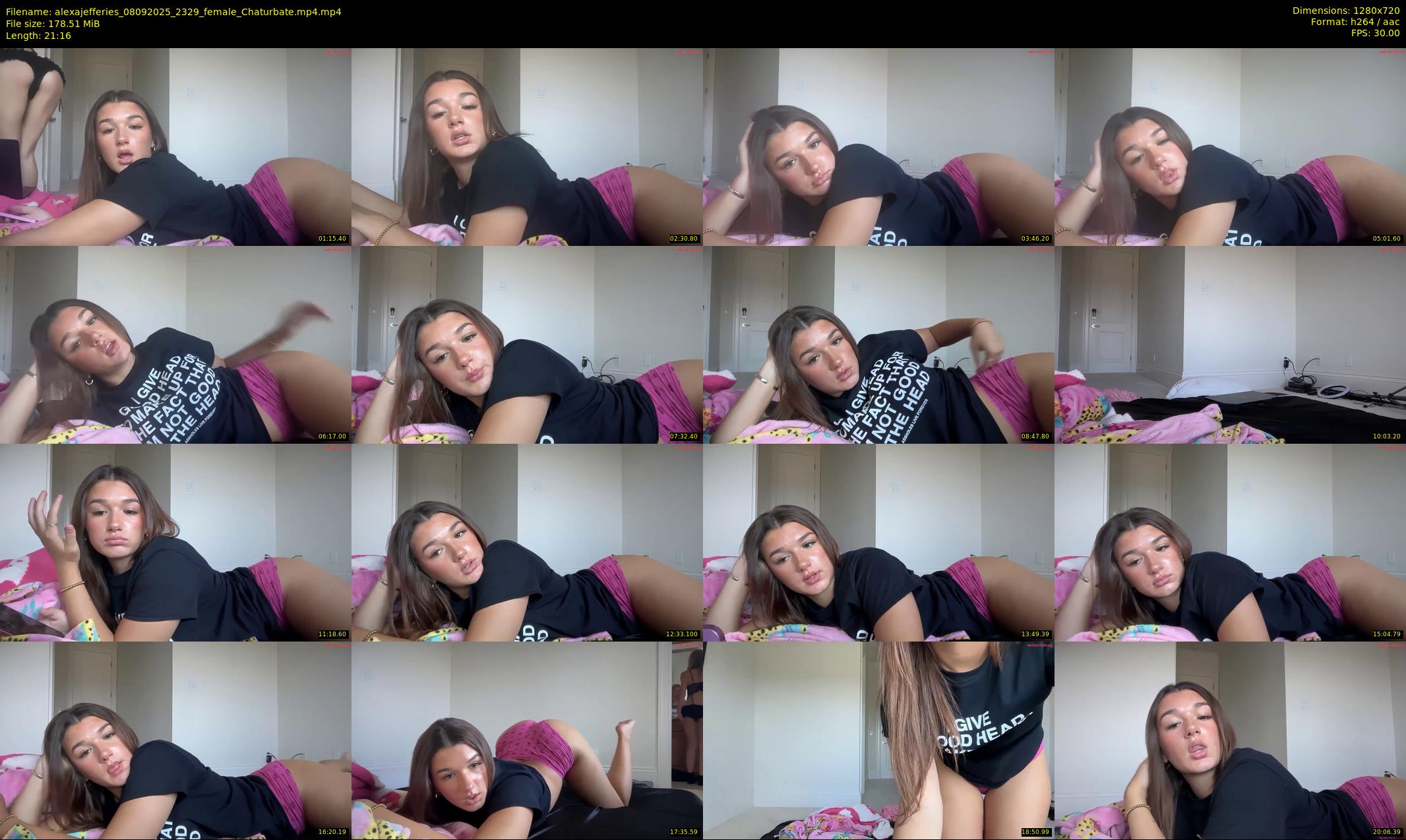 alexajefferies — 22 minute Chaturbate female cam show recording, 720p, Sep 8, 2025