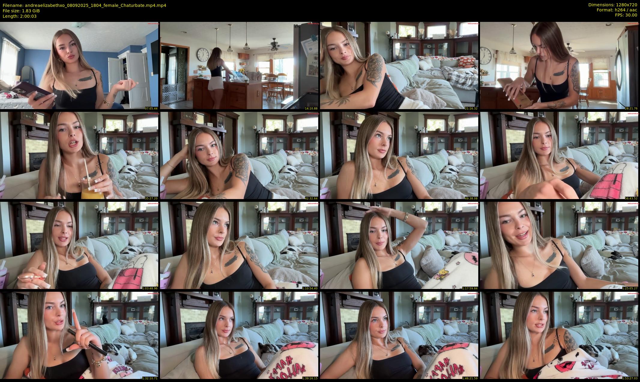 andreaelizabethxo — 121 minute Chaturbate female cam show recording, 720p, Sep 8, 2025