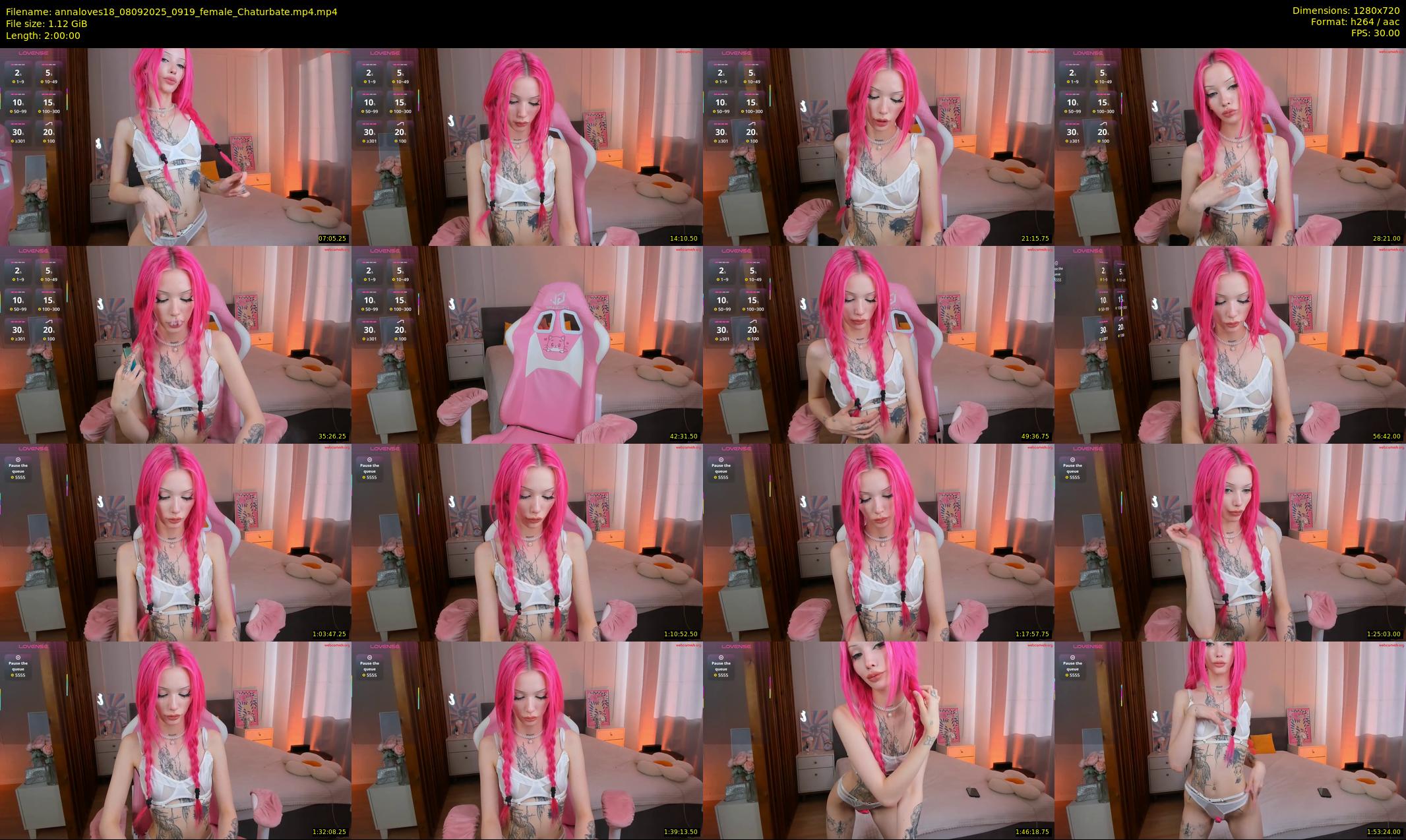 annaloves18 — 120 minute Chaturbate female cam show recording, 720p, Sep 8, 2025