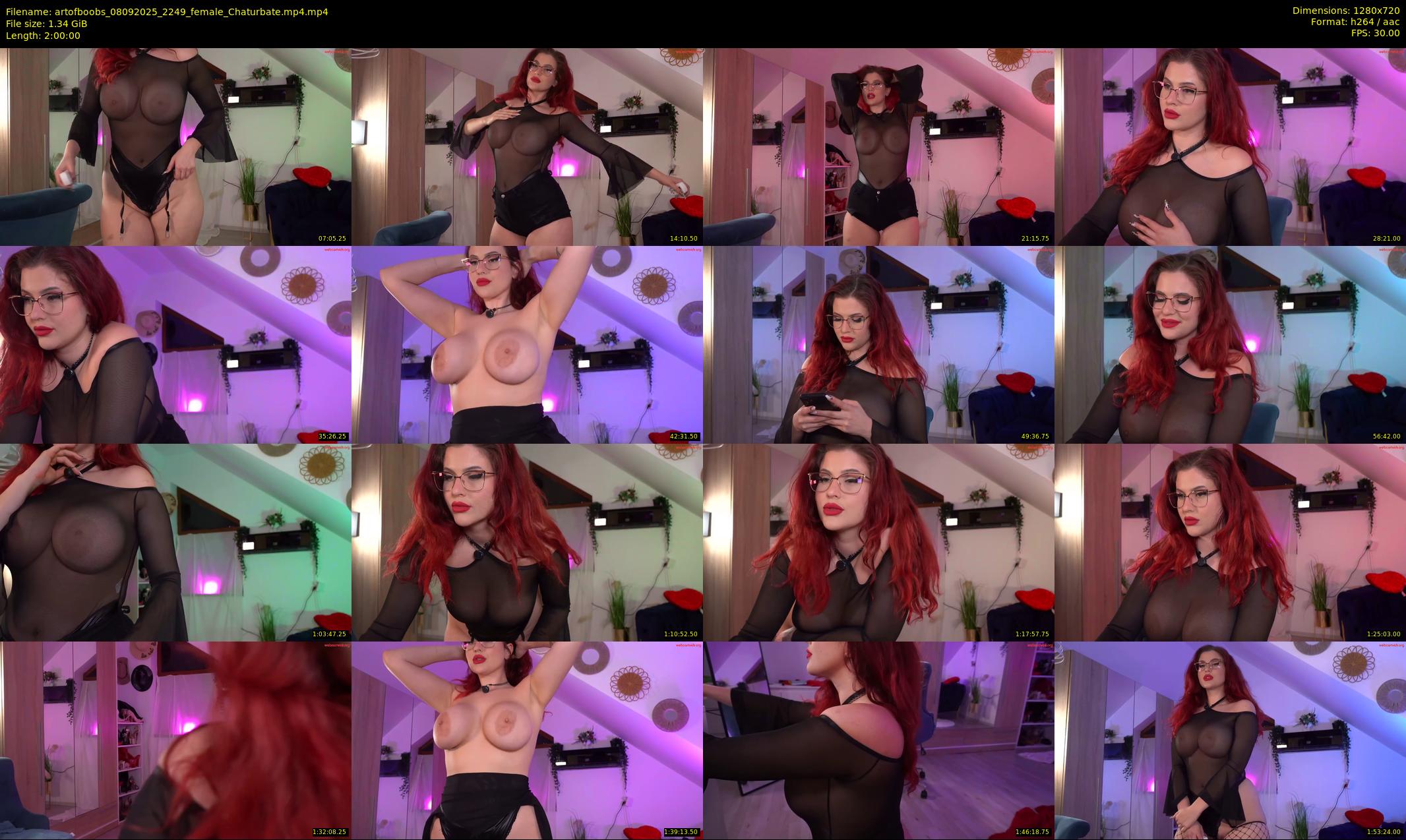 artofboobs — 120 minute Chaturbate female cam show recording, 720p, Sep 8, 2025