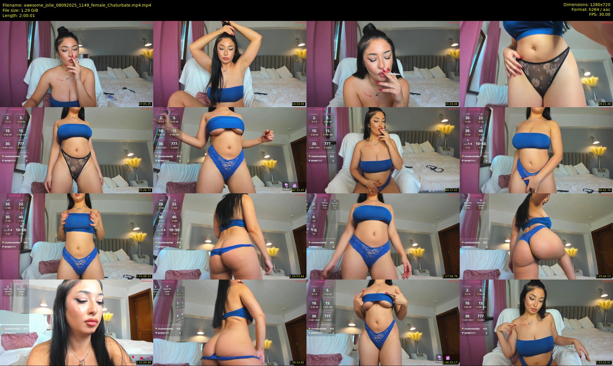 awesome_jolie — 121 minute Chaturbate female cam show recording, 720p, Sep 8, 2025