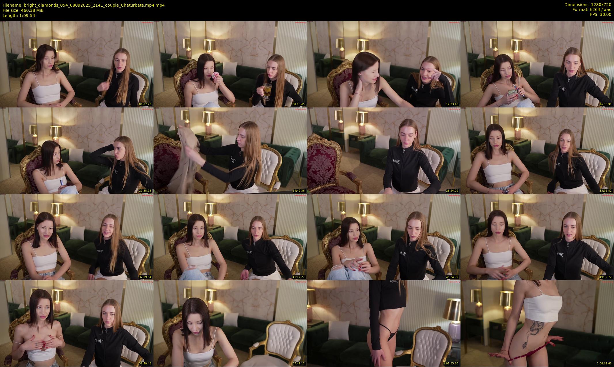 bright_diamonds_054 — 70 minute Chaturbate couple cam show recording, 720p, Sep 8, 2025