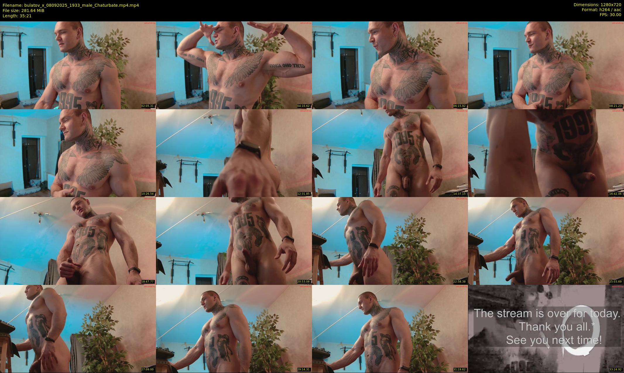 bulatov_x — 36 minute Chaturbate male cam show recording, 720p, Sep 8, 2025