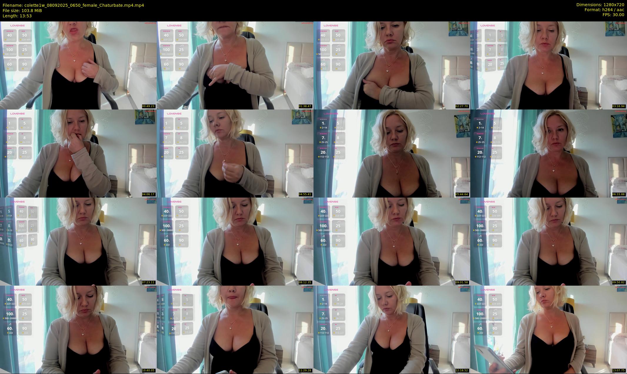 colette1w — 14 minute Chaturbate female cam show recording, 720p, Sep 8, 2025