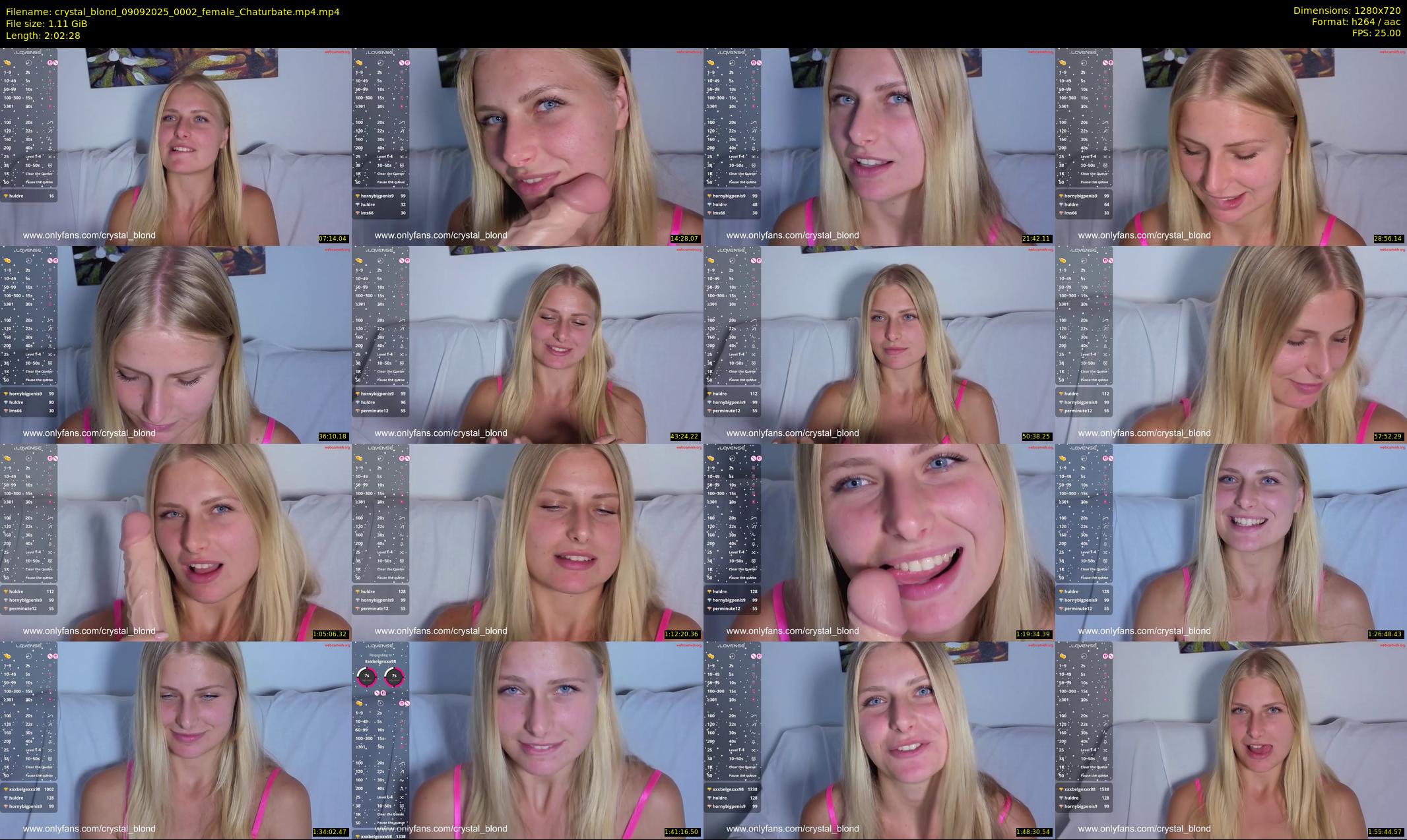 crystal_blond — 123 minute Chaturbate female cam show recording, 720p, Sep 9, 2025