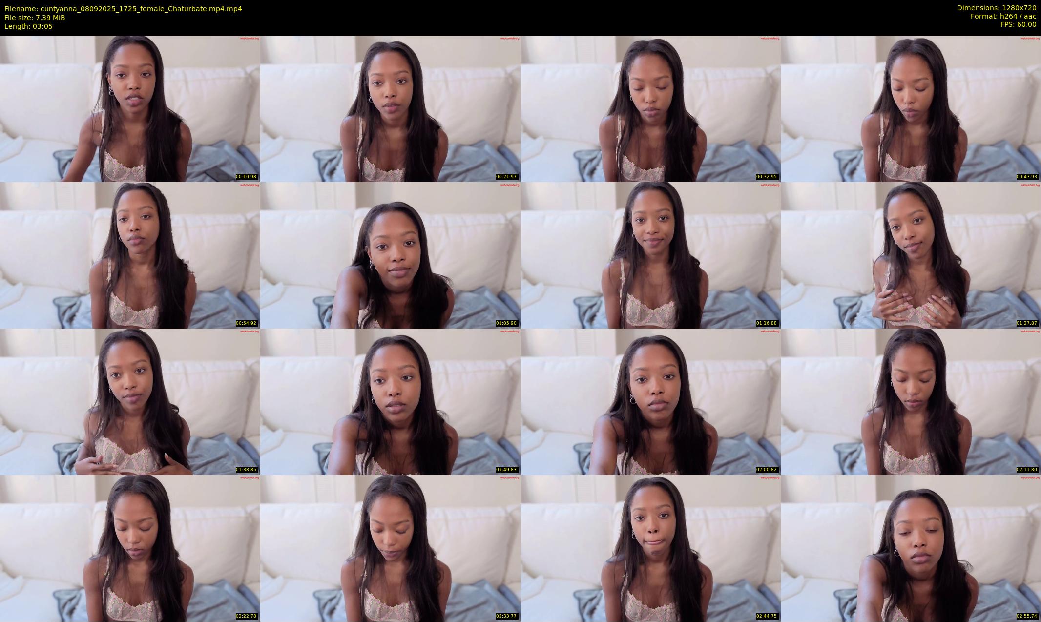 cuntyanna — 4 minute Chaturbate female cam show recording, 720p, Sep 8, 2025