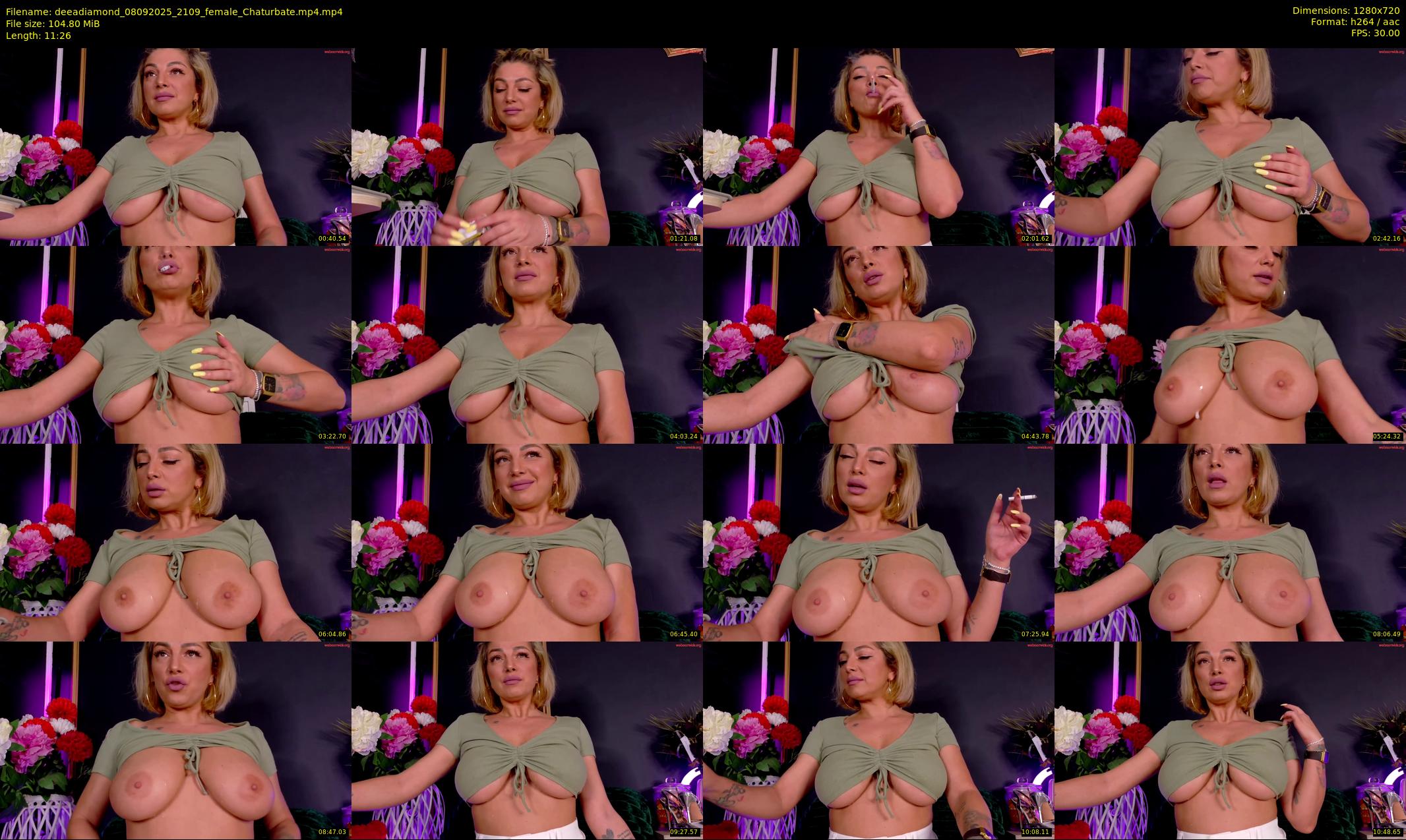 deeadiamond — 12 minute Chaturbate female cam show recording, 720p, Sep 8, 2025
