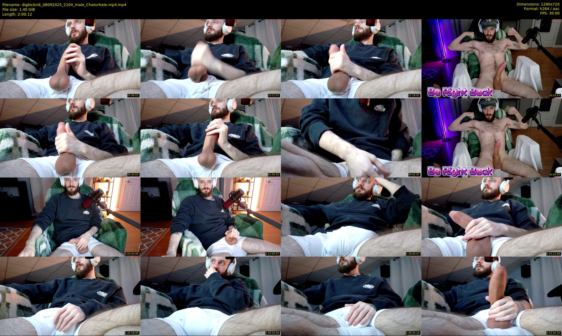 digbicknik — 121 minute Chaturbate male cam show recording, 720p, Sep 8, 2025