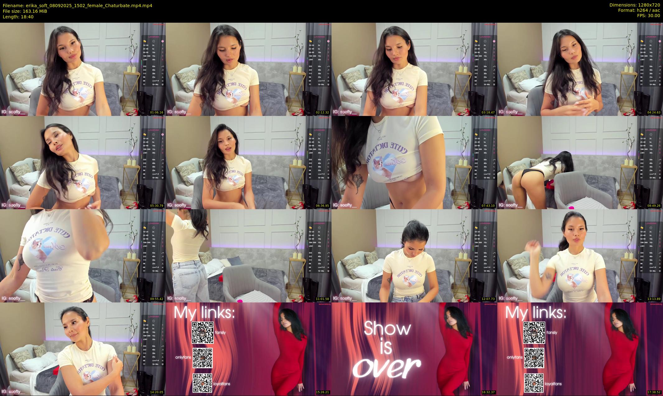 erika_soft — 19 minute Chaturbate female cam show recording, 720p, Sep 8, 2025