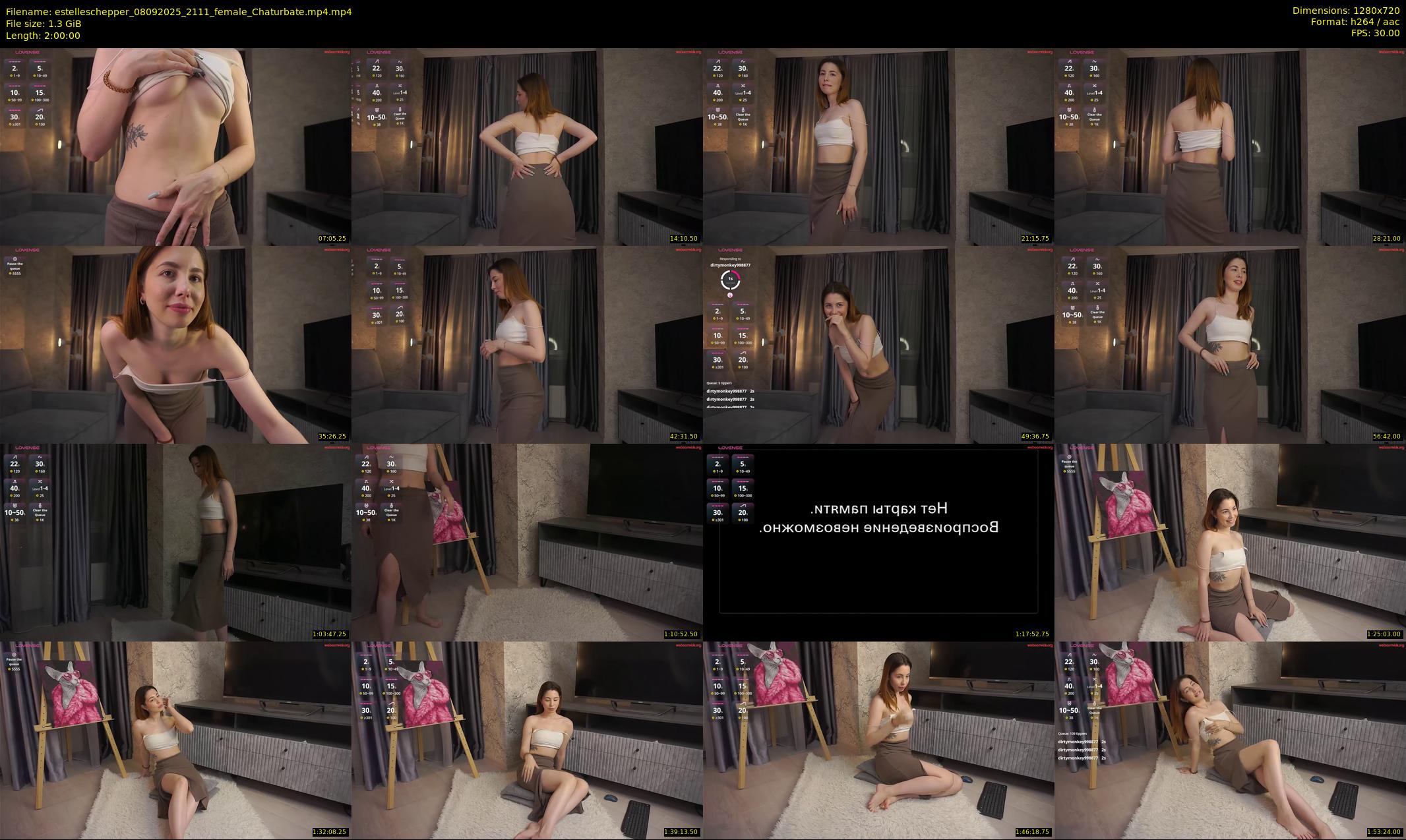 estelleschepper — 120 minute Chaturbate female cam show recording, 720p, Sep 8, 2025