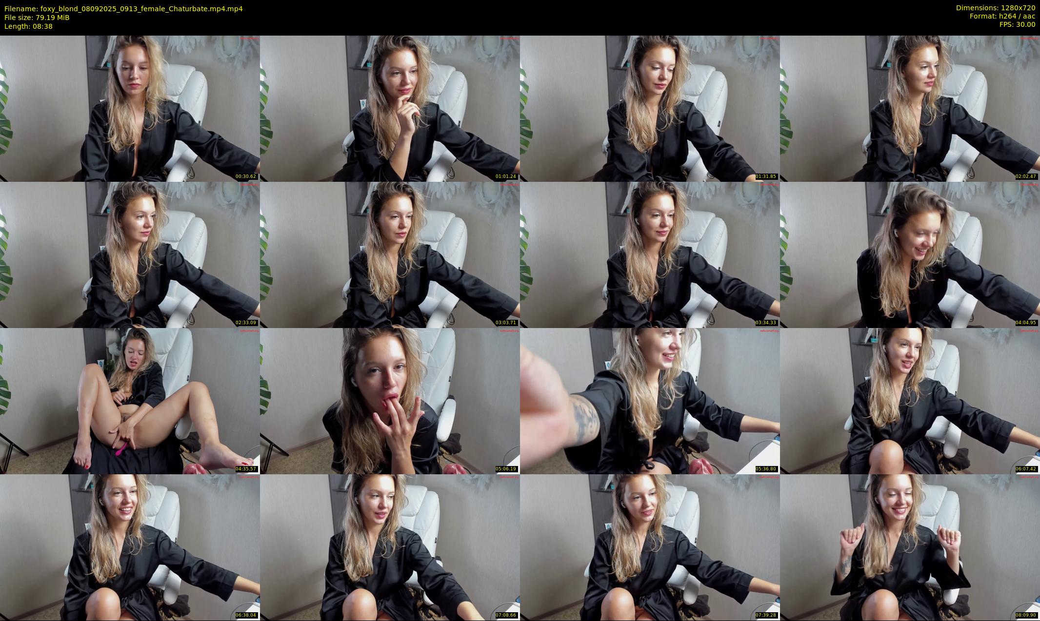 foxy_blond — 9 minute Chaturbate female cam show recording, 720p, Sep 8, 2025