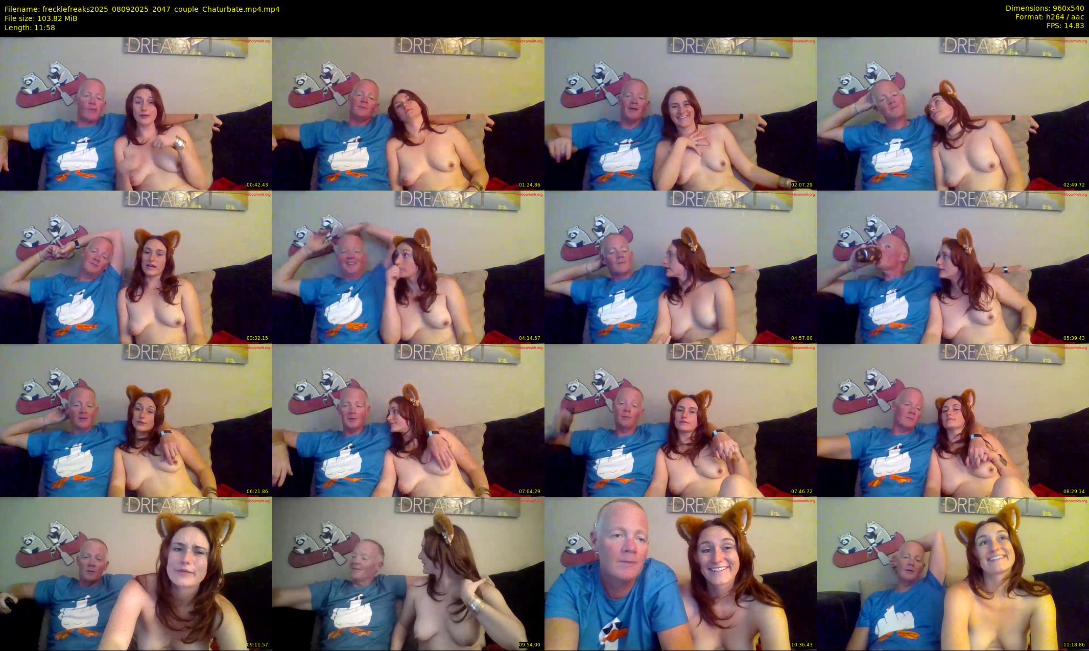 frecklefreaks2025 — 12 minute Chaturbate couple cam show recording, 480p, Sep 8, 2025